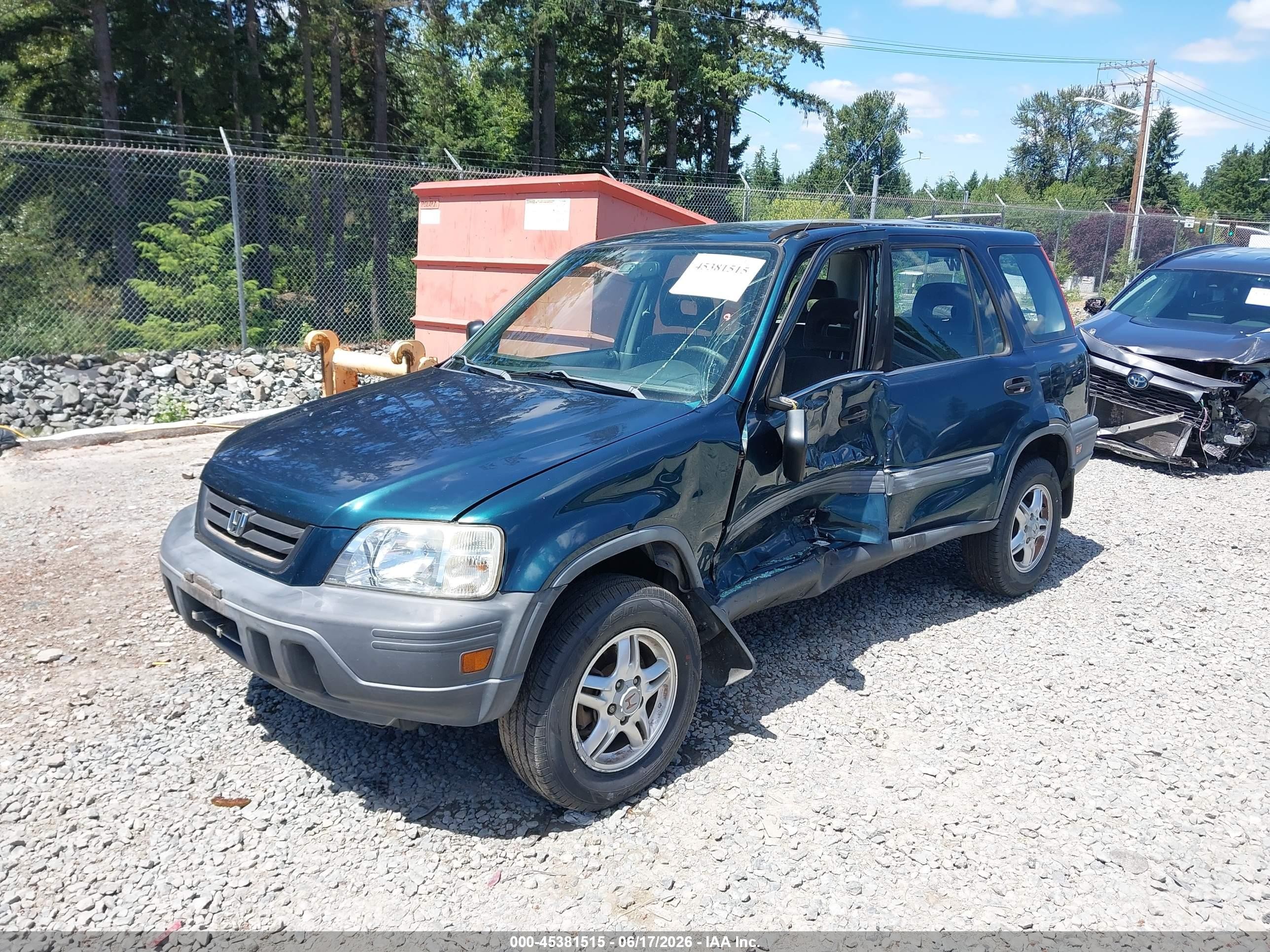 1997 Honda Cr-v   Зеленый vin: JHLRD1851VC042395