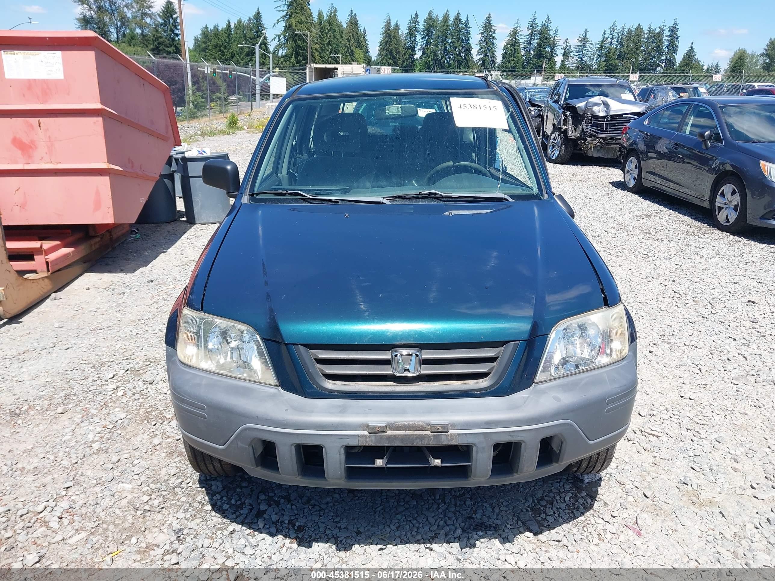 1997 Honda Cr-v   Зеленый vin: JHLRD1851VC042395