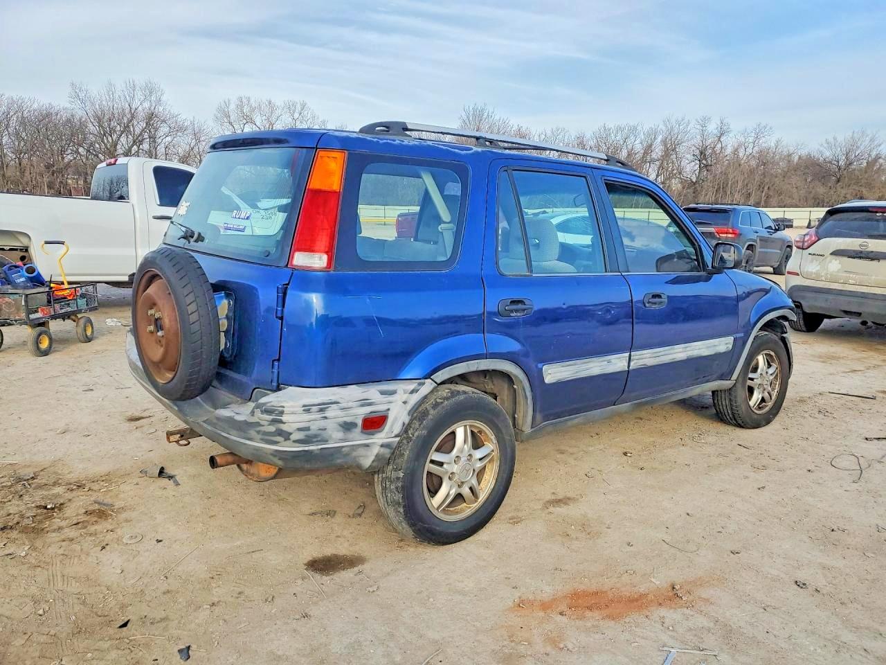 1997 Honda Cr-v Lx Blue vin: JHLRD1852VC048027