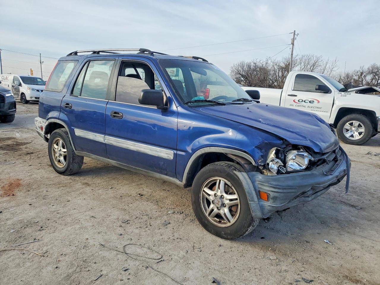 1997 Honda Cr-v Lx Blue vin: JHLRD1852VC048027