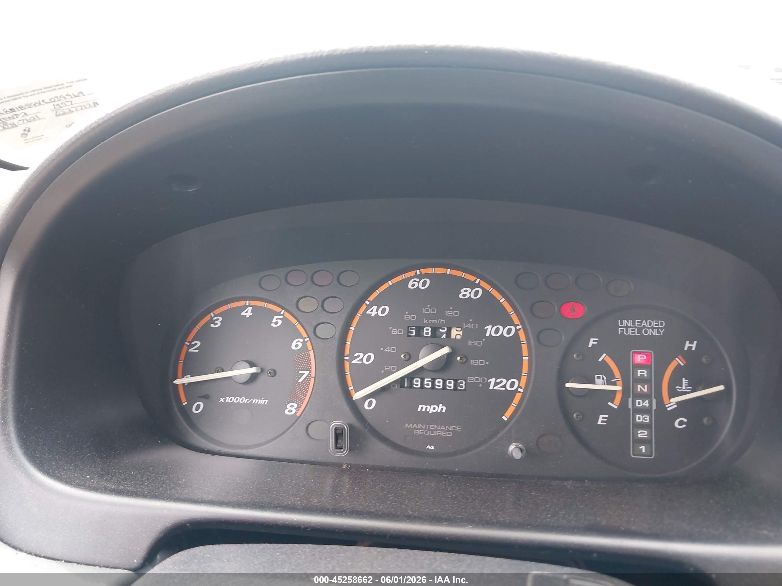 1997 Honda Cr-v   Blue vin: JHLRD1859VC039969