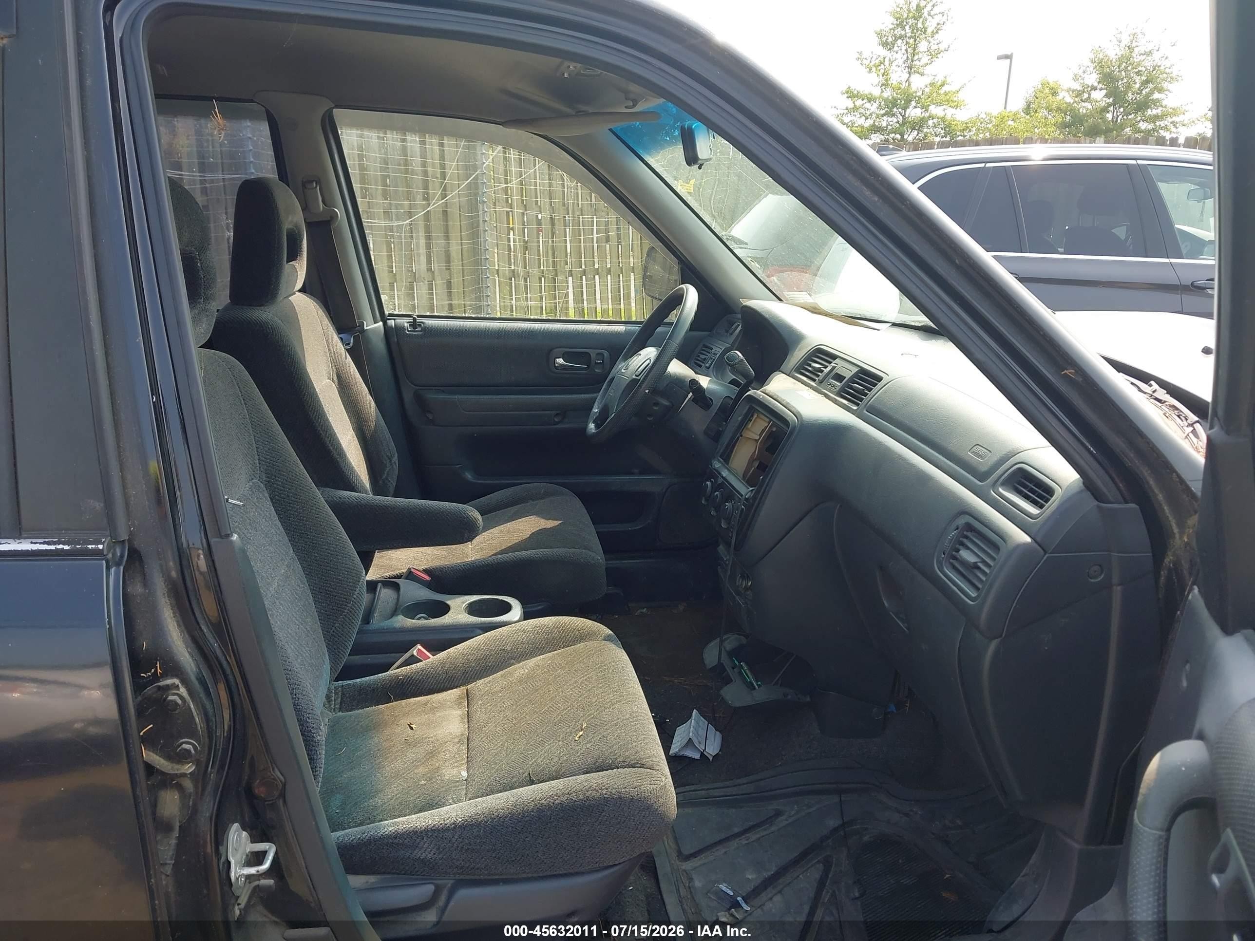 2001 Honda Cr-v Ex Black vin: JHLRD18601C006197