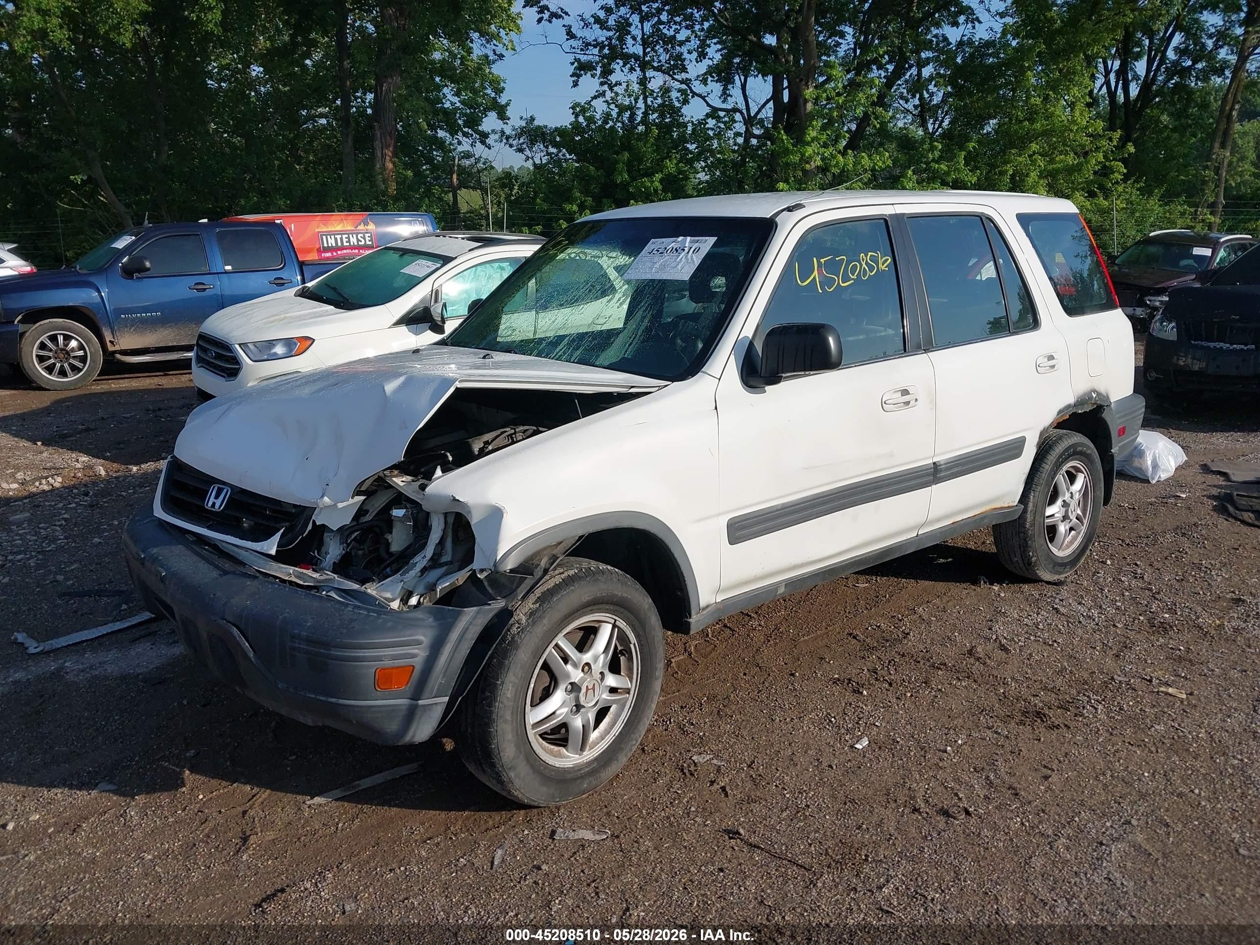1999 Honda Cr-v Ex White vin: JHLRD1860XC017239