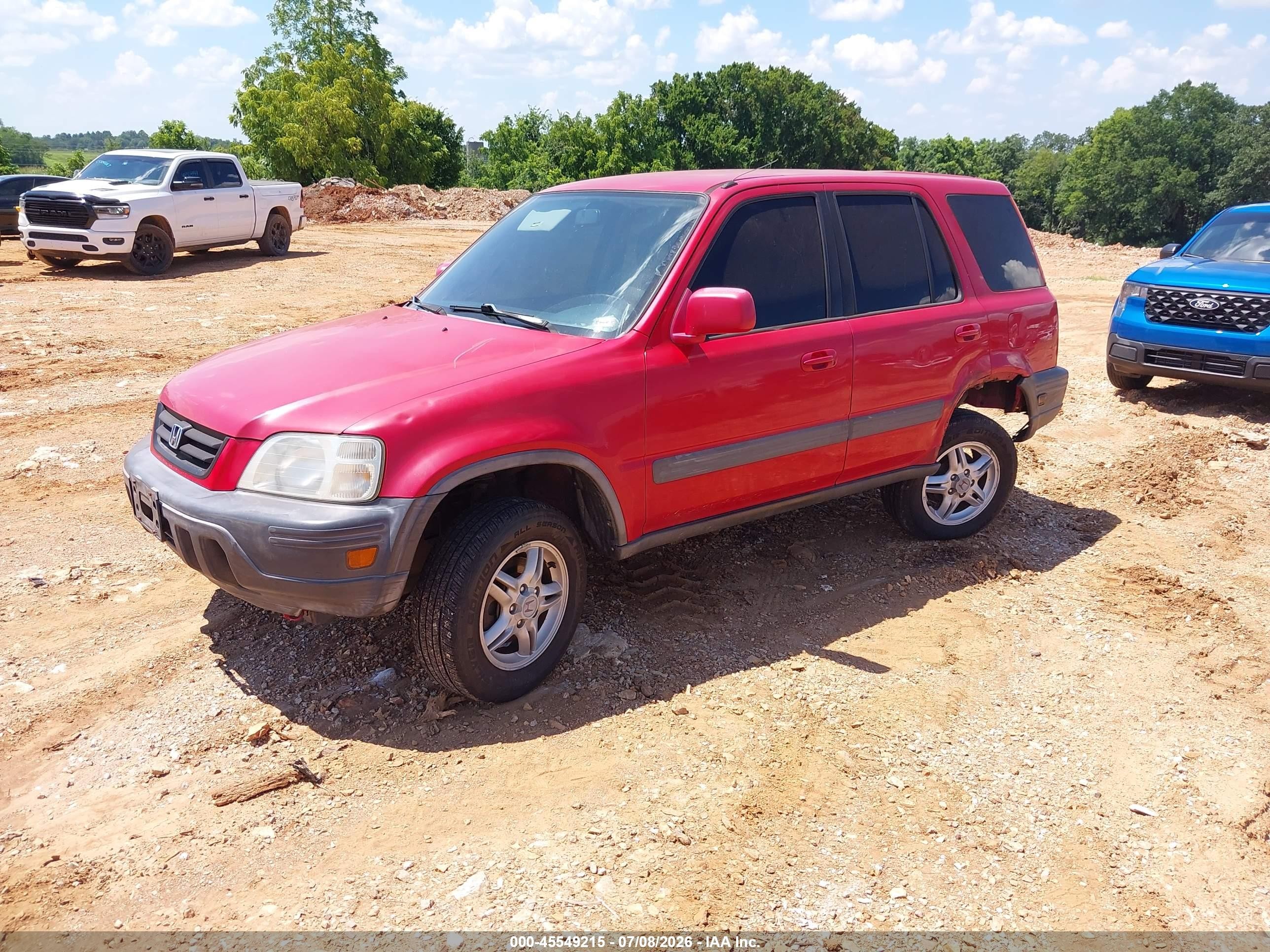 1999 Honda Cr-v Ex Red vin: JHLRD1860XC085346