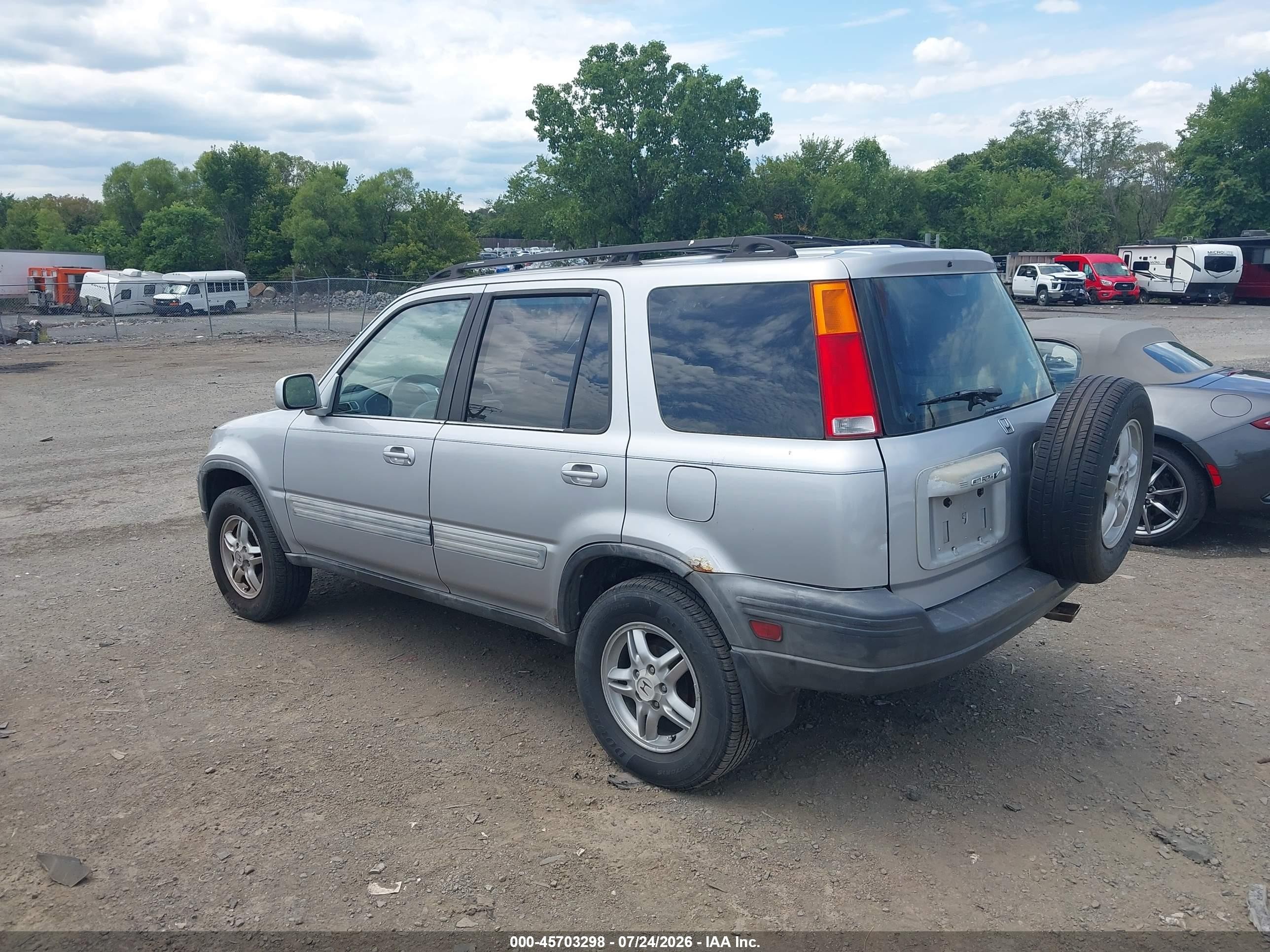 2001 Honda Cr-v Ex Gray vin: JHLRD18611C028189