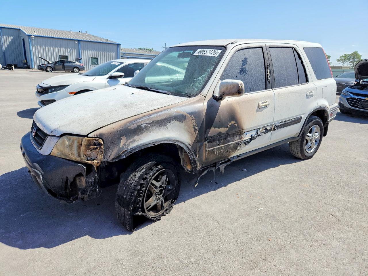 1999 Honda Cr-v Ex White vin: JHLRD1862XC014388
