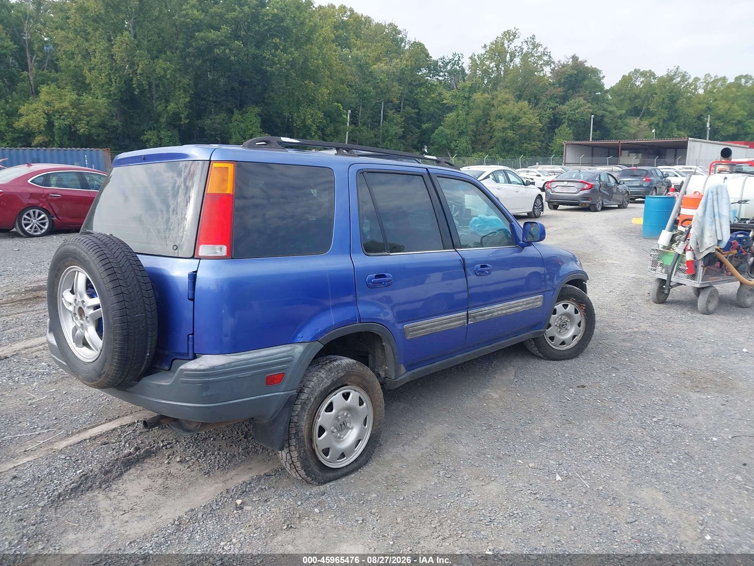 2000 Honda Cr-v Ex Blue vin: JHLRD1862YC022380