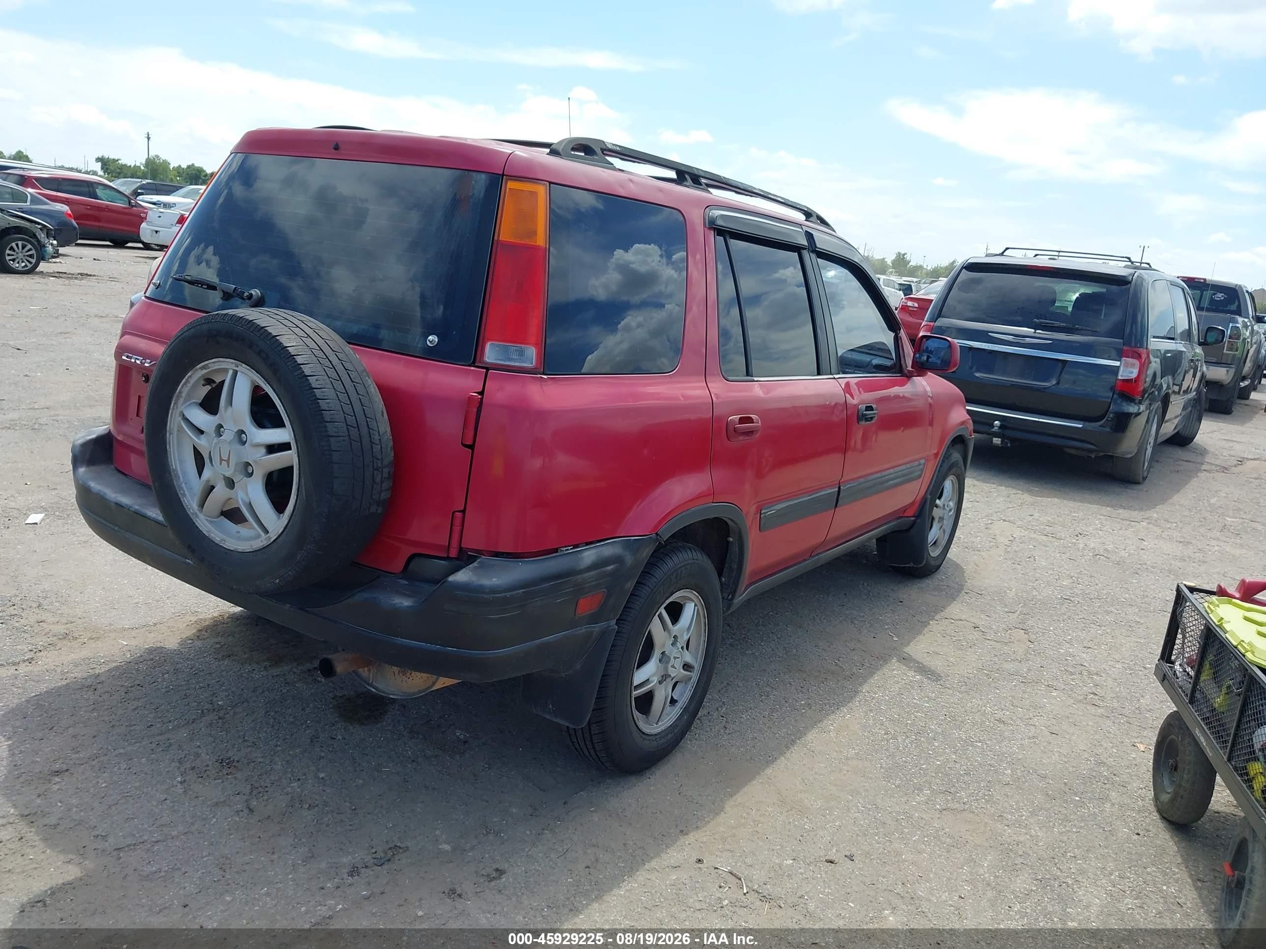 2001 Honda Cr-v Ex Red vin: JHLRD18631C015637