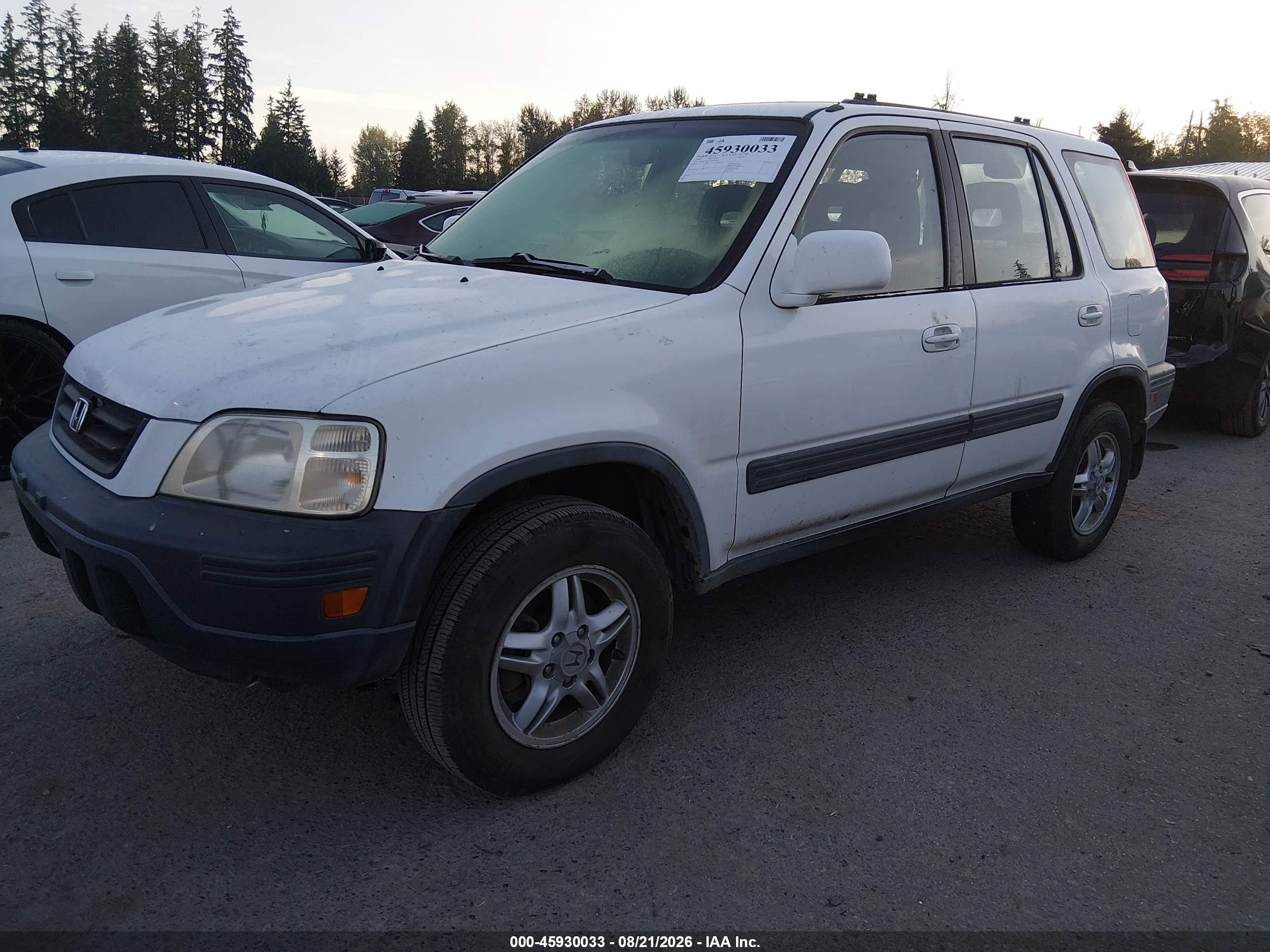 1999 Honda Cr-v Ex White vin: JHLRD1863XC047044