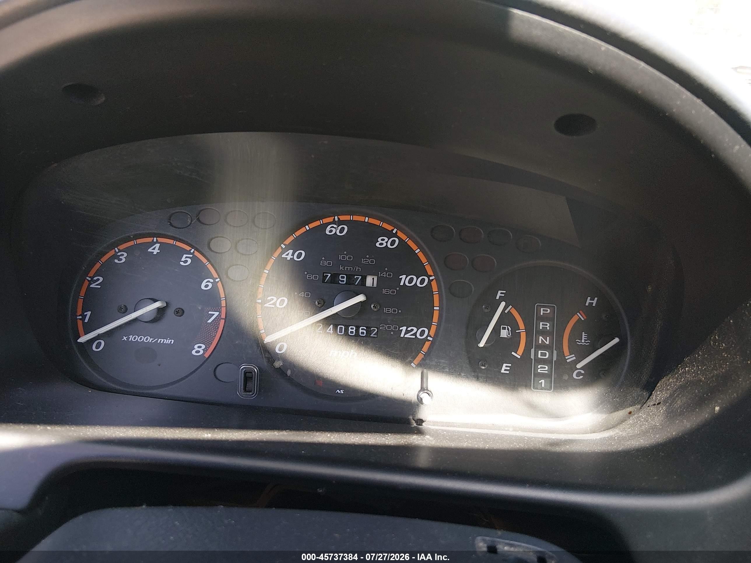 2001 Honda Cr-v Ex Gray vin: JHLRD18641C045598