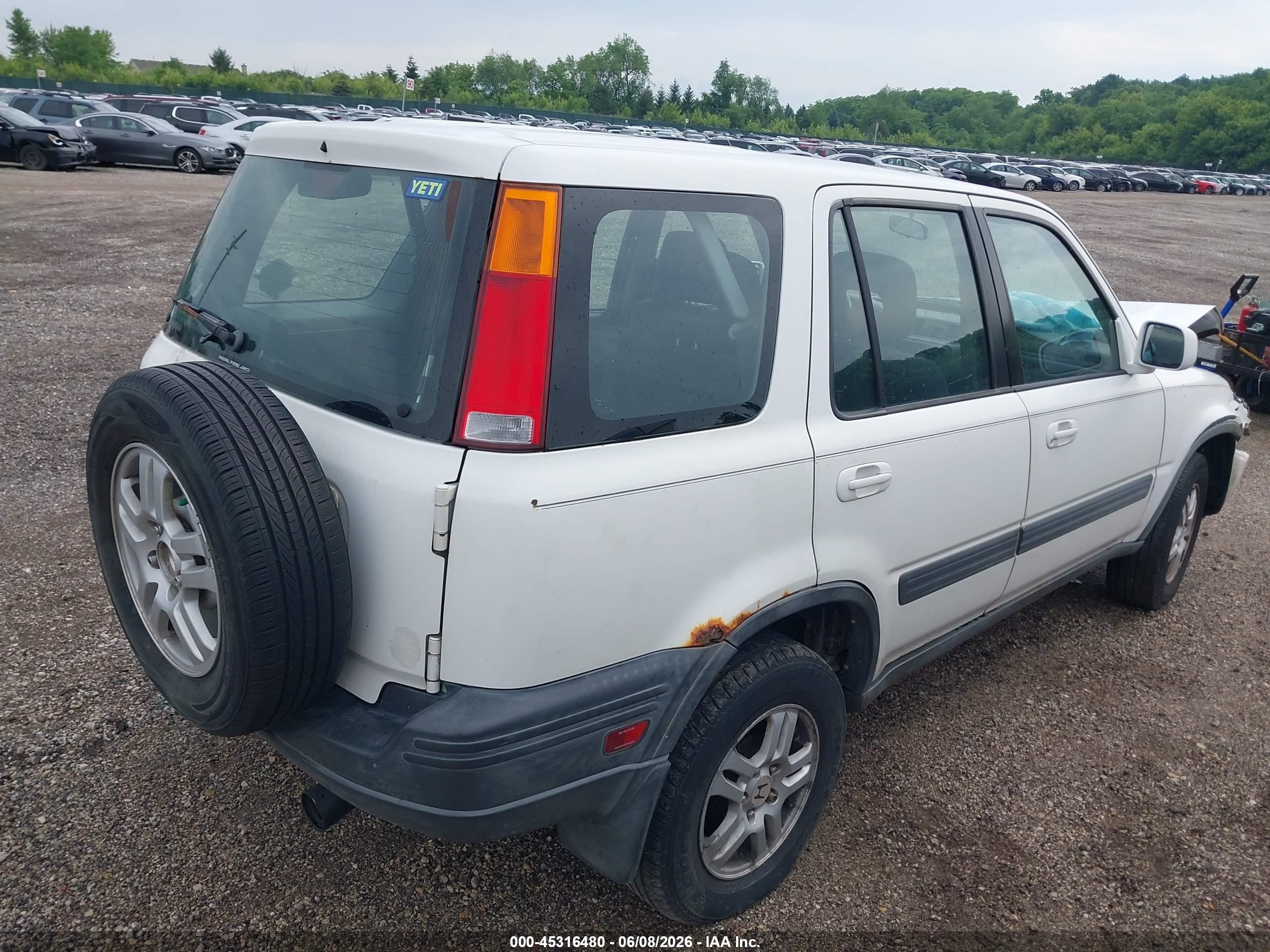 1999 Honda Cr-v Ex White vin: JHLRD1864XC047702