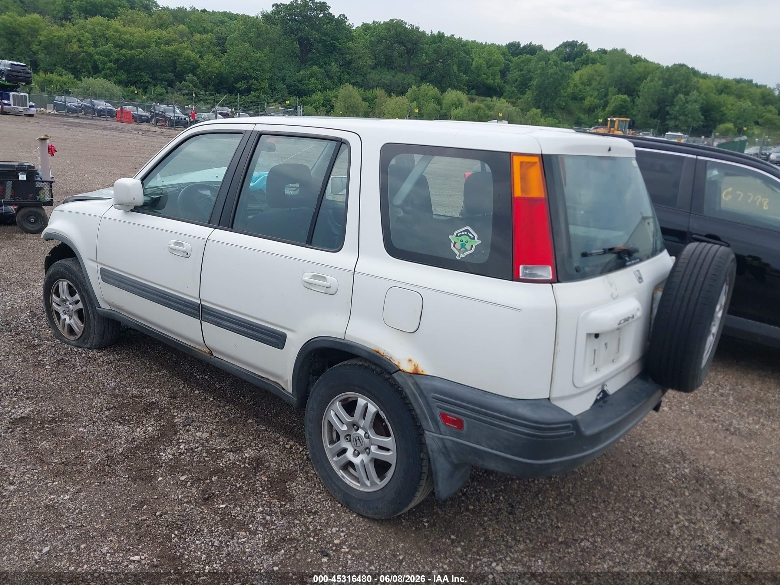 1999 Honda Cr-v Ex White vin: JHLRD1864XC047702