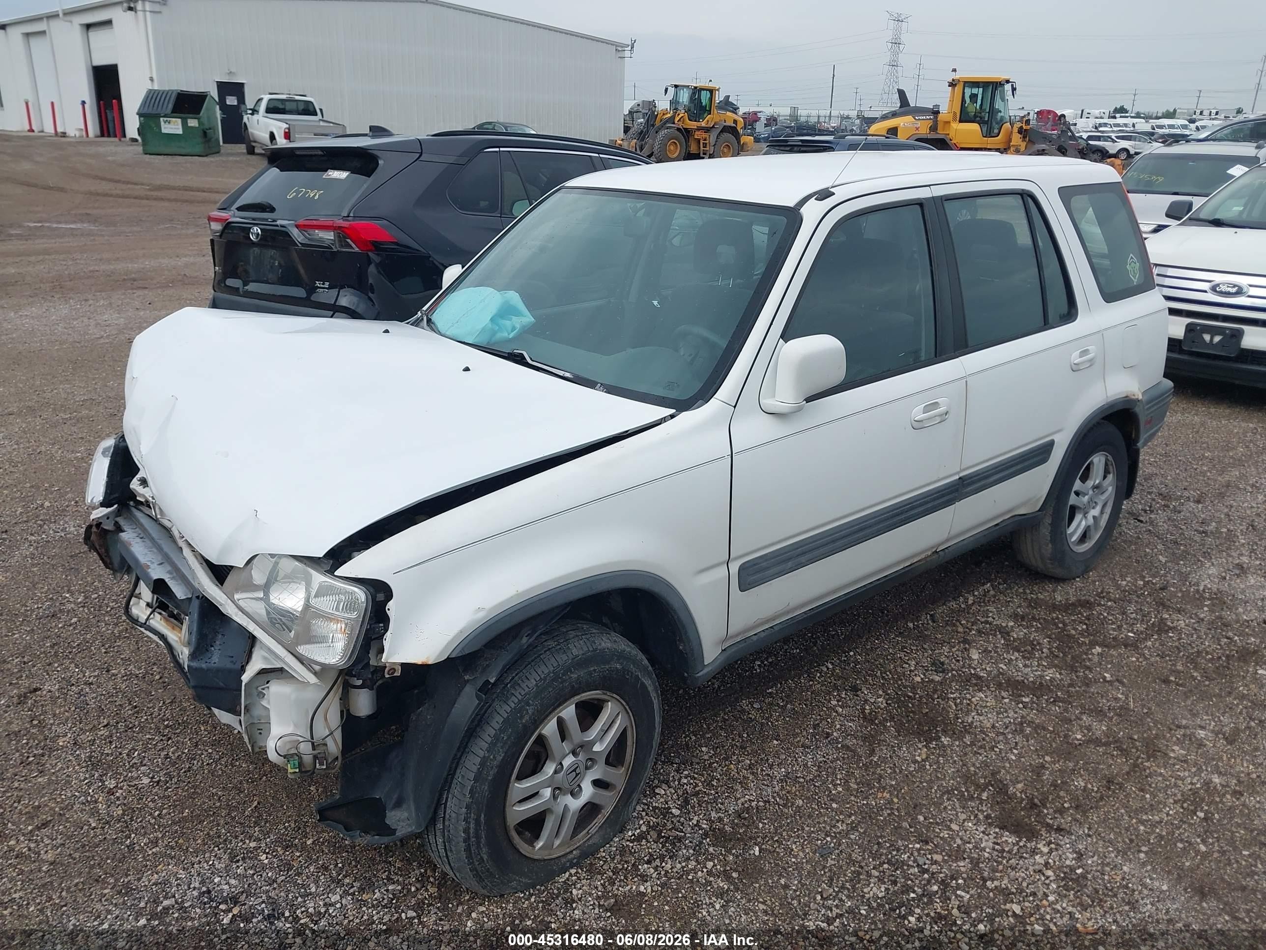 1999 Honda Cr-v Ex White vin: JHLRD1864XC047702
