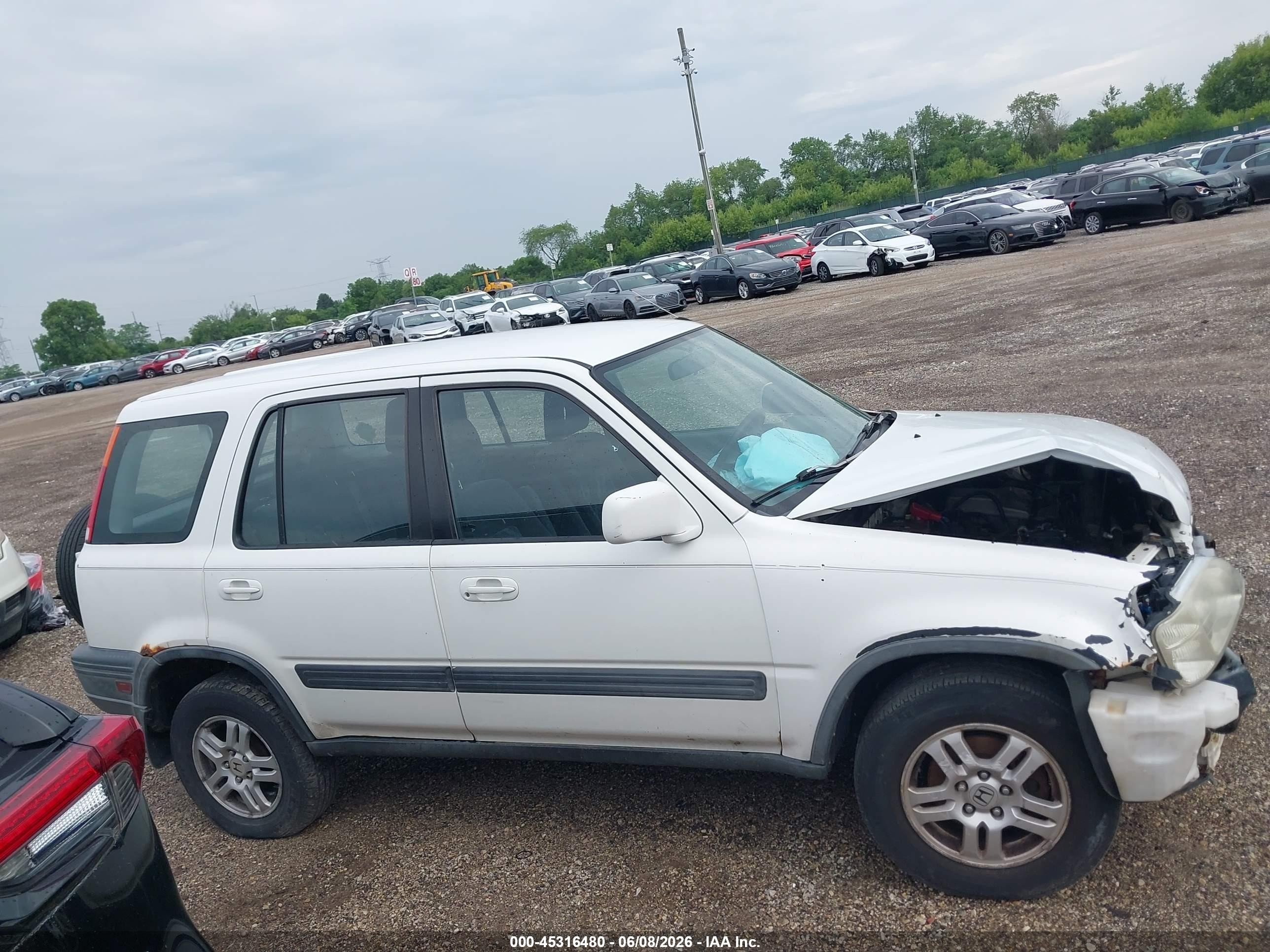 1999 Honda Cr-v Ex White vin: JHLRD1864XC047702