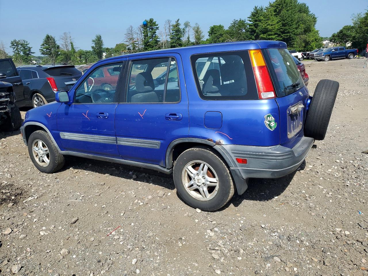 2000 Honda Cr-v Ex Blue vin: JHLRD1864YC007654