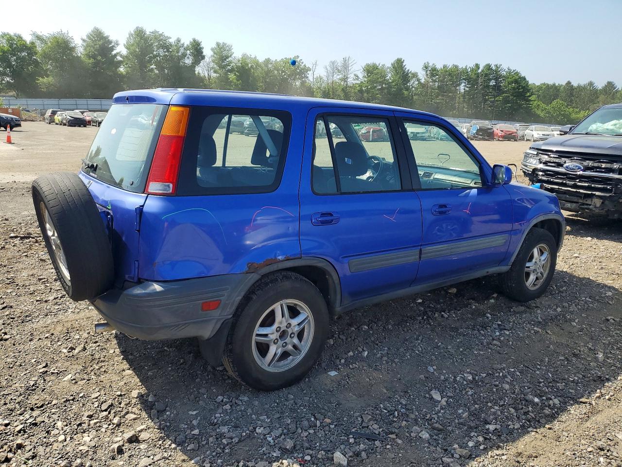 2000 Honda Cr-v Ex Blue vin: JHLRD1864YC007654