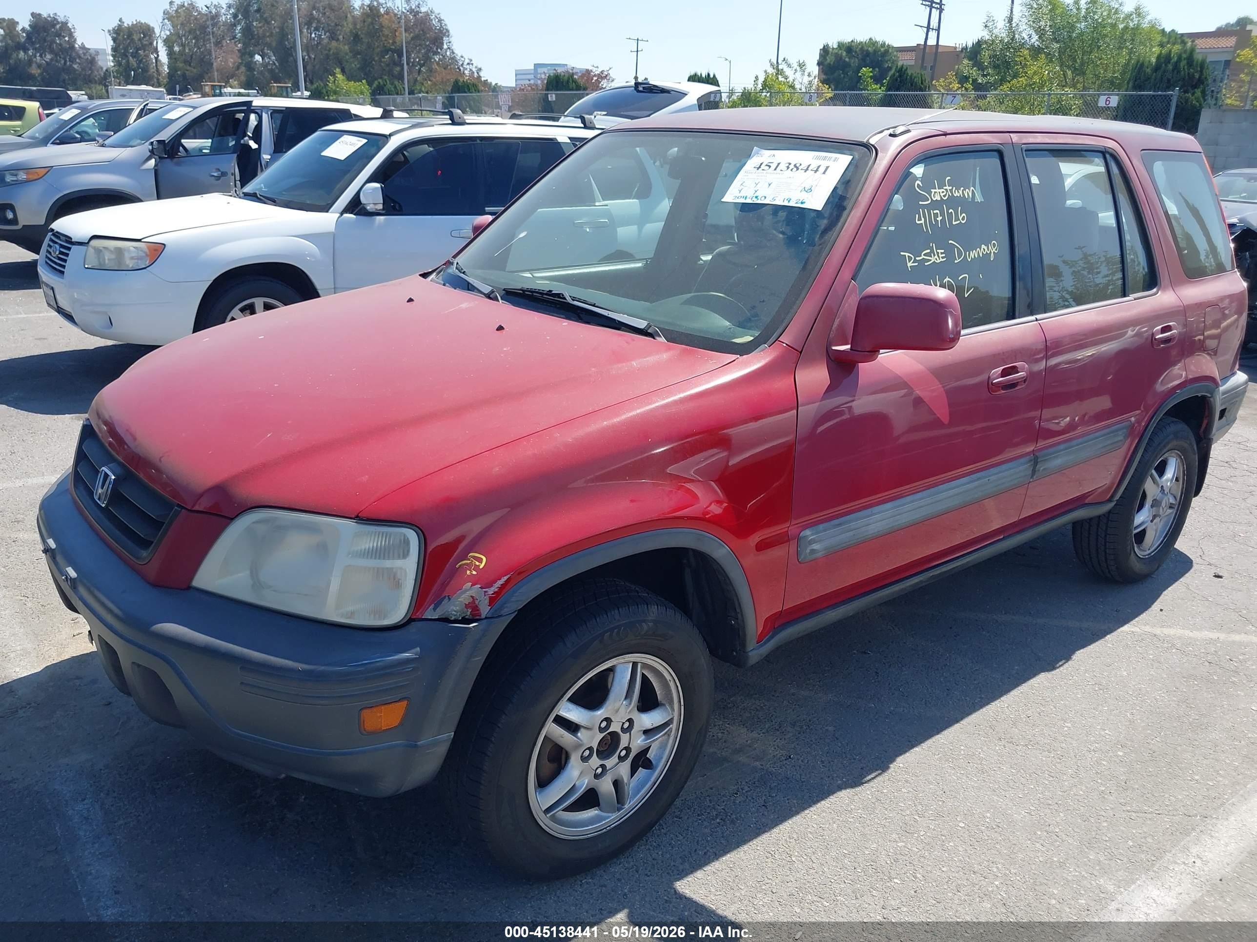 1998 Honda Cr-v Ex Красный vin: JHLRD1865WC041938
