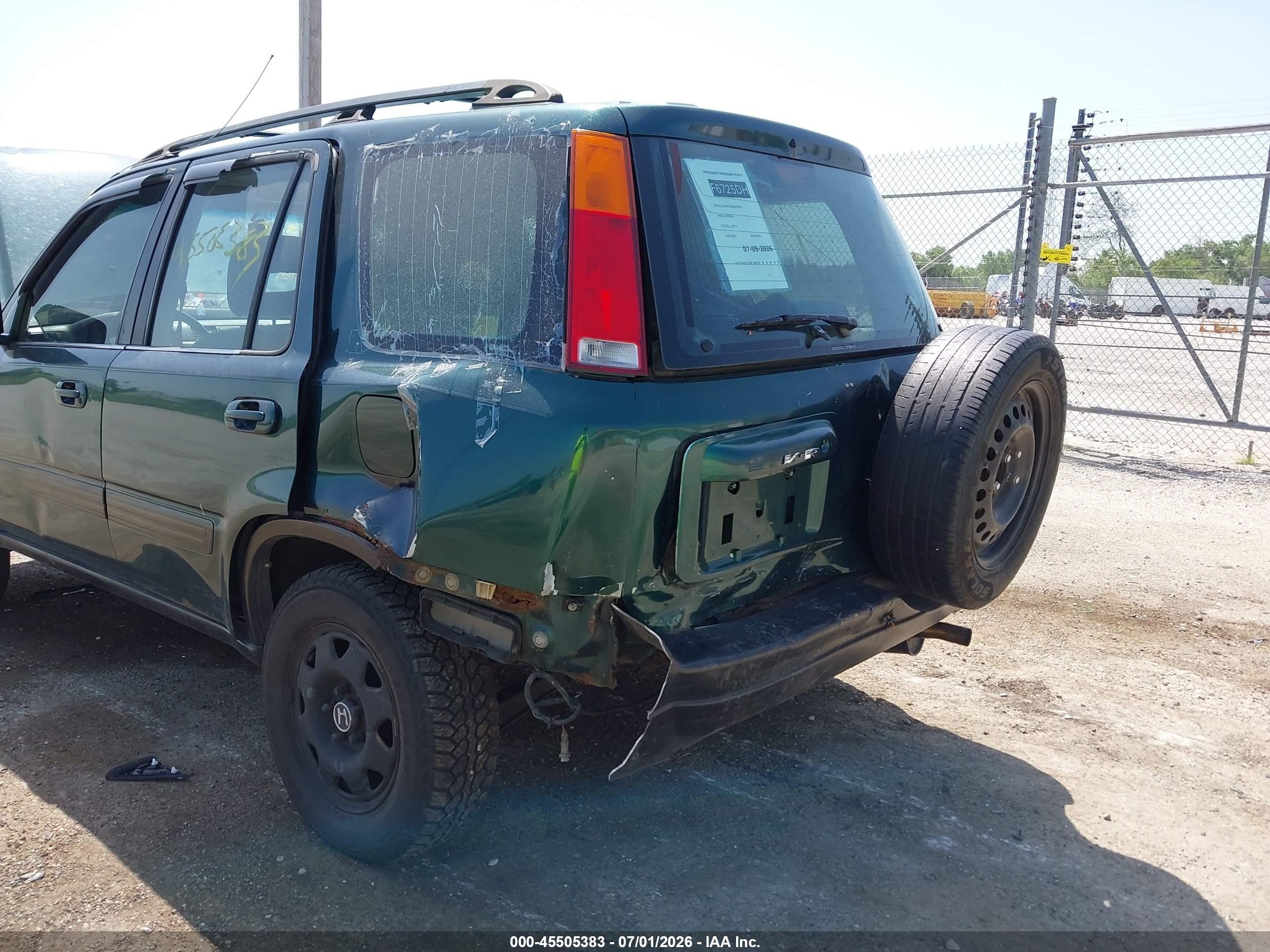 2001 Honda Cr-v Ex Gray vin: JHLRD18671C000445