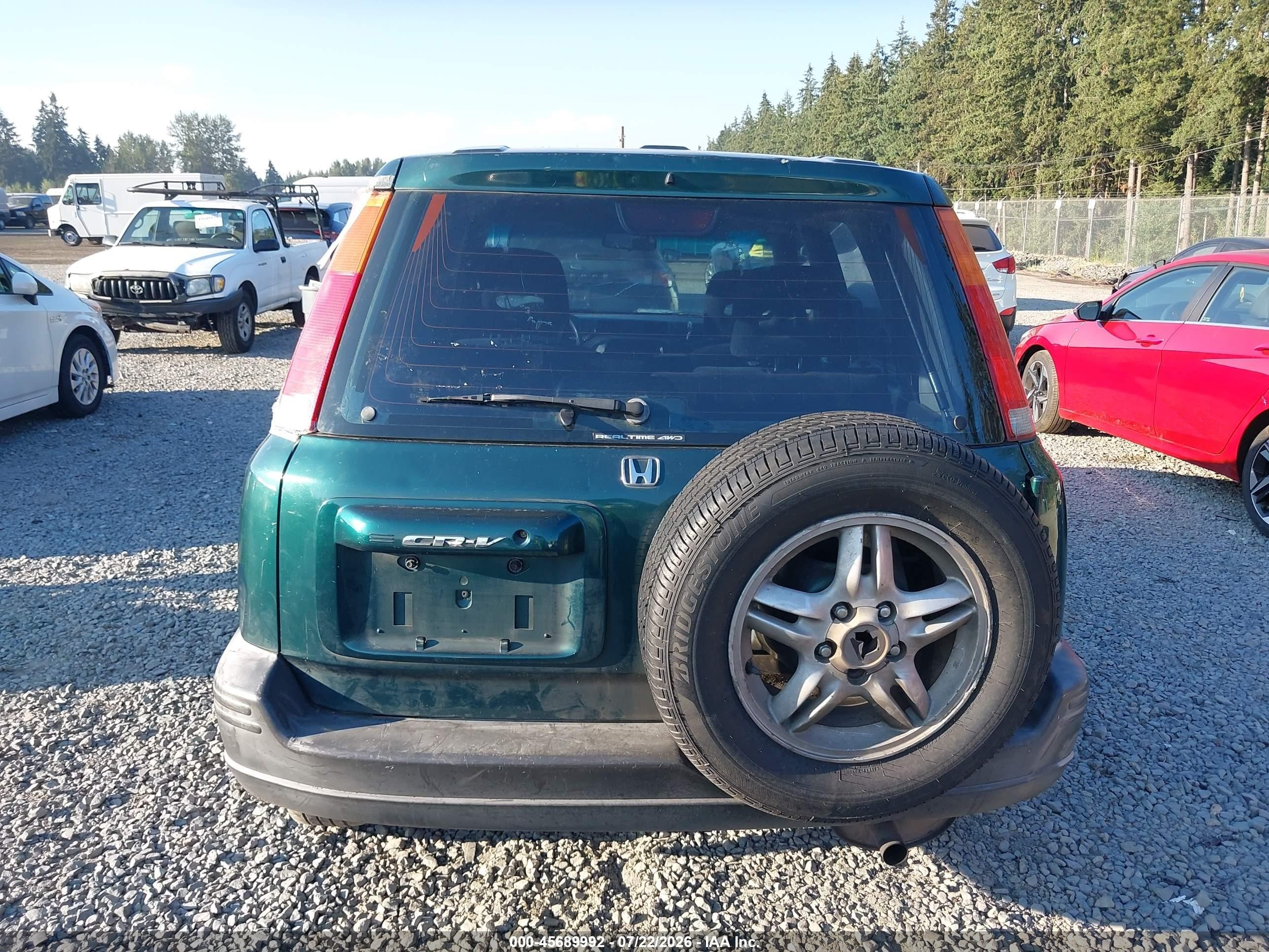 2001 Honda Cr-v Ex Зеленый vin: JHLRD18671C037866