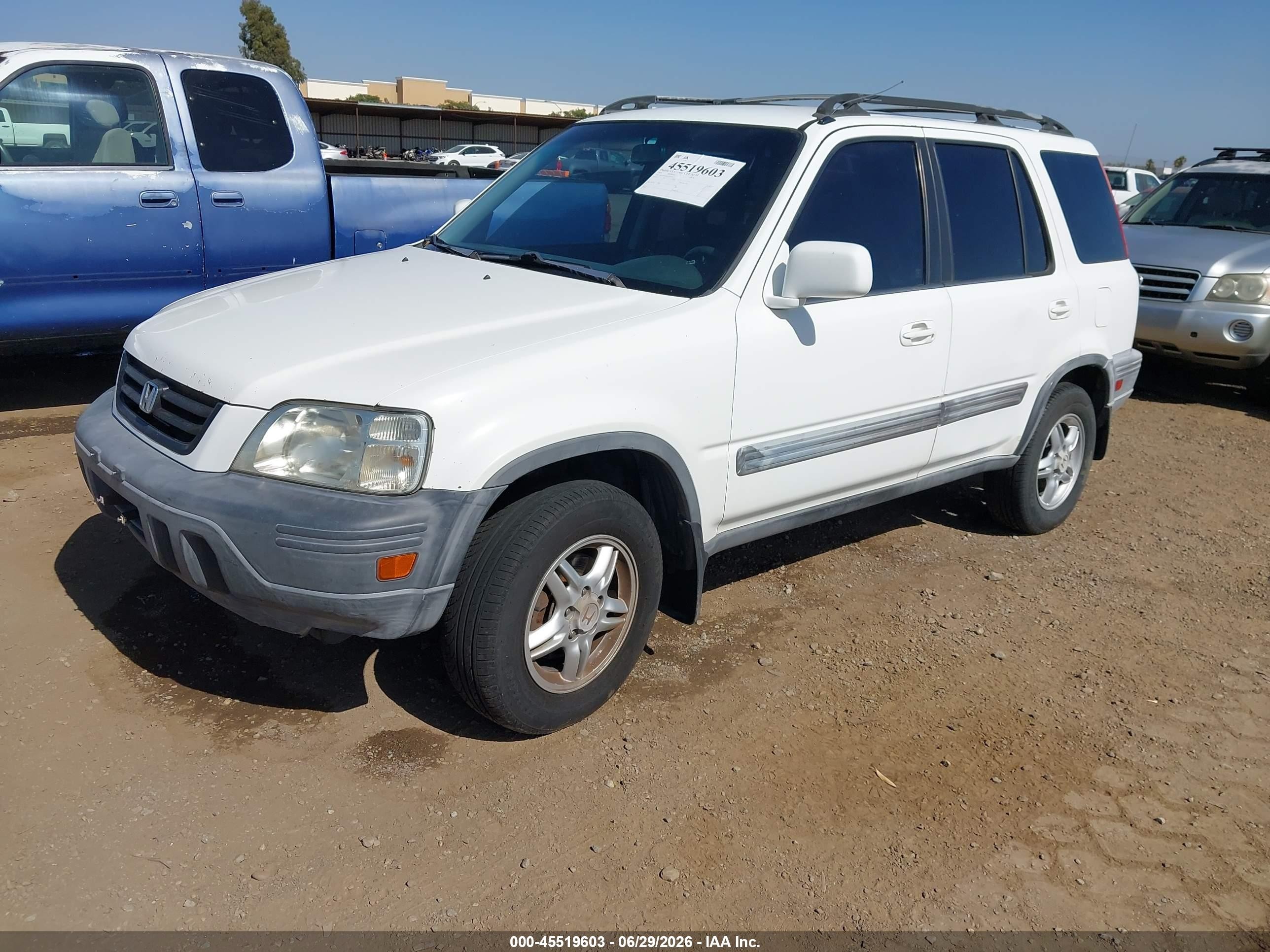 2001 Honda Cr-v Ex White vin: JHLRD18681C014404