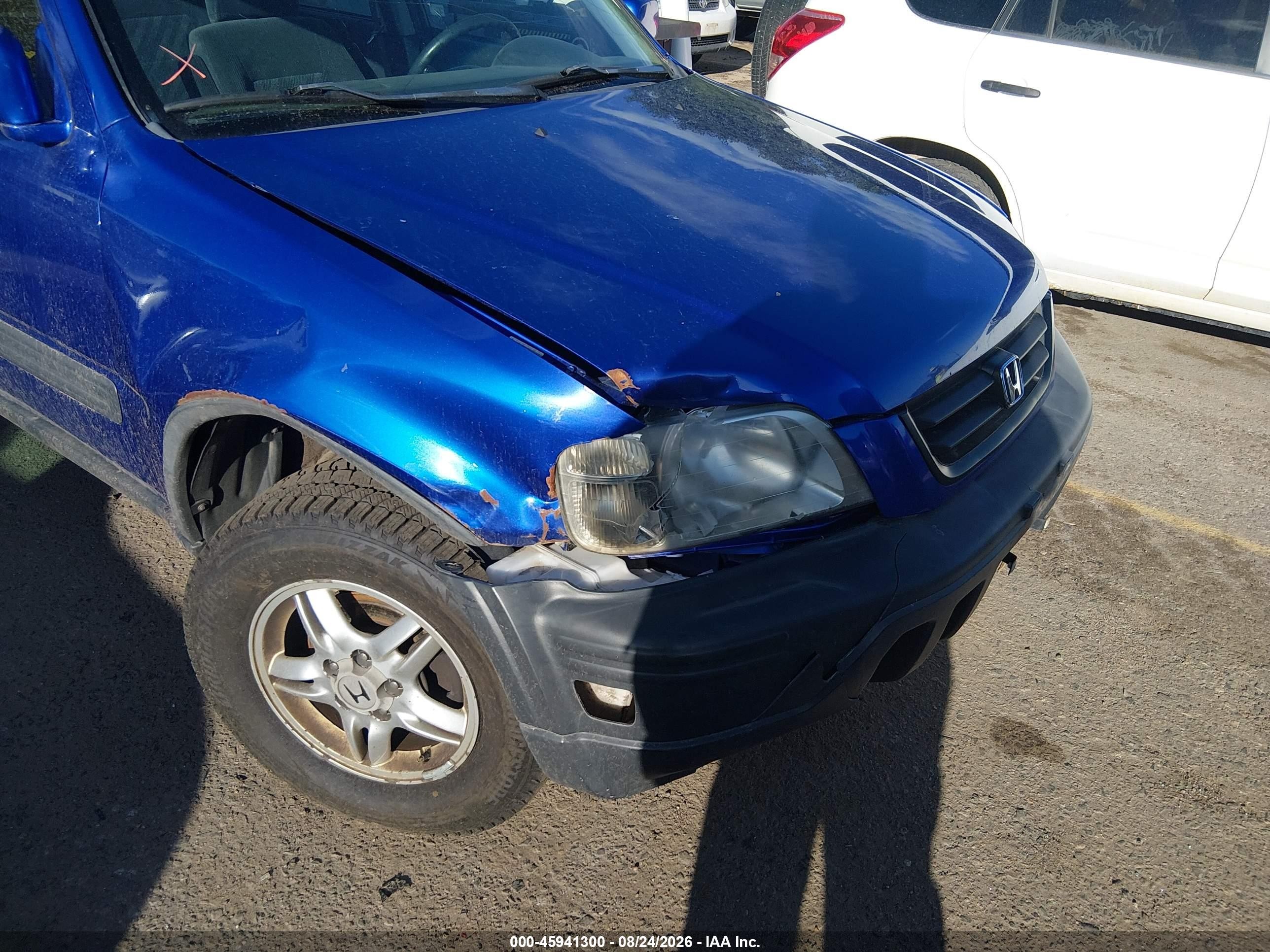 2001 Honda Cr-v Ex Blue vin: JHLRD18681C057365