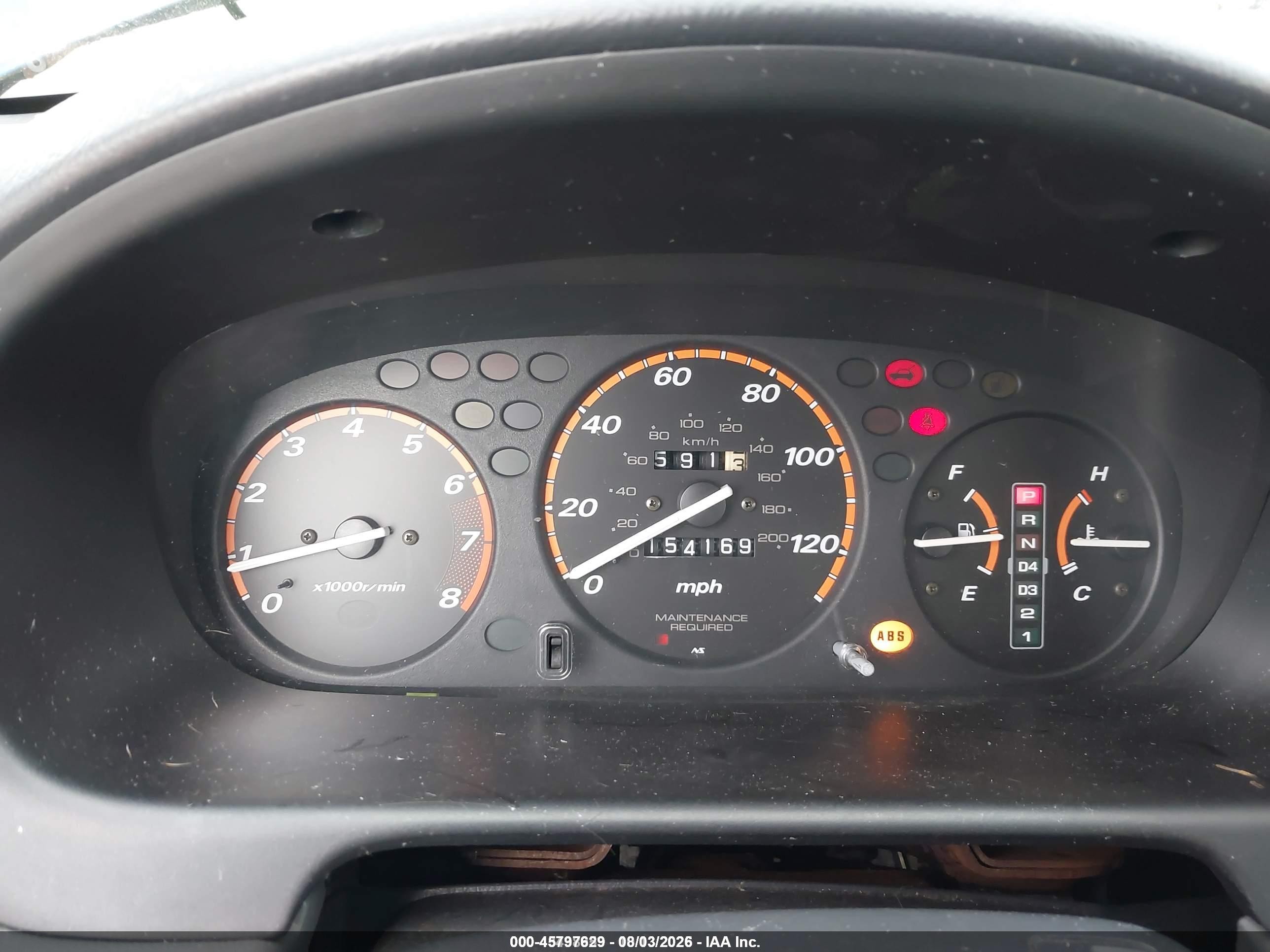 1998 Honda Cr-v Ex Blue vin: JHLRD1869WC066700