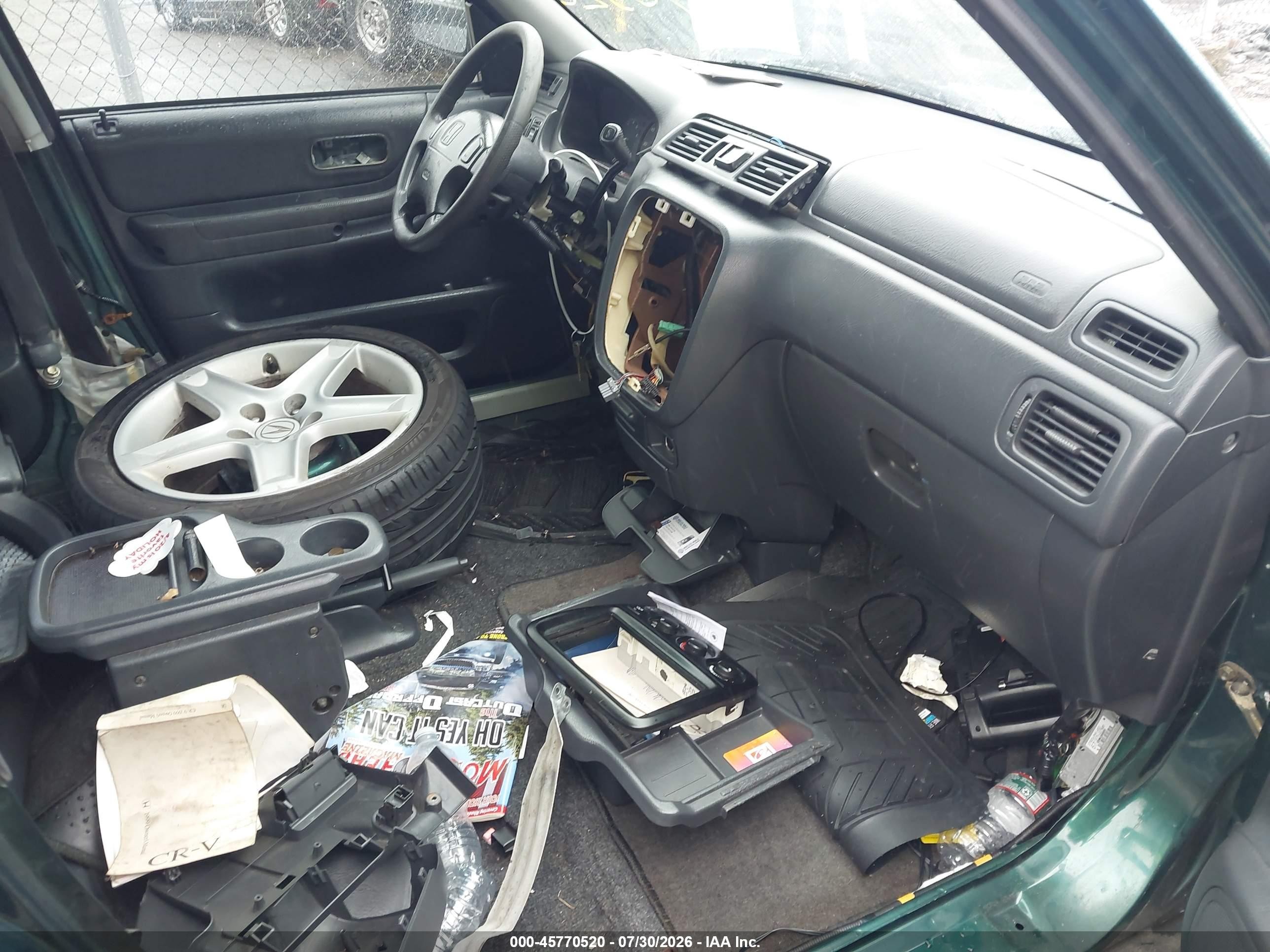 1999 Honda Cr-v Ex Green vin: JHLRD1869XC050109