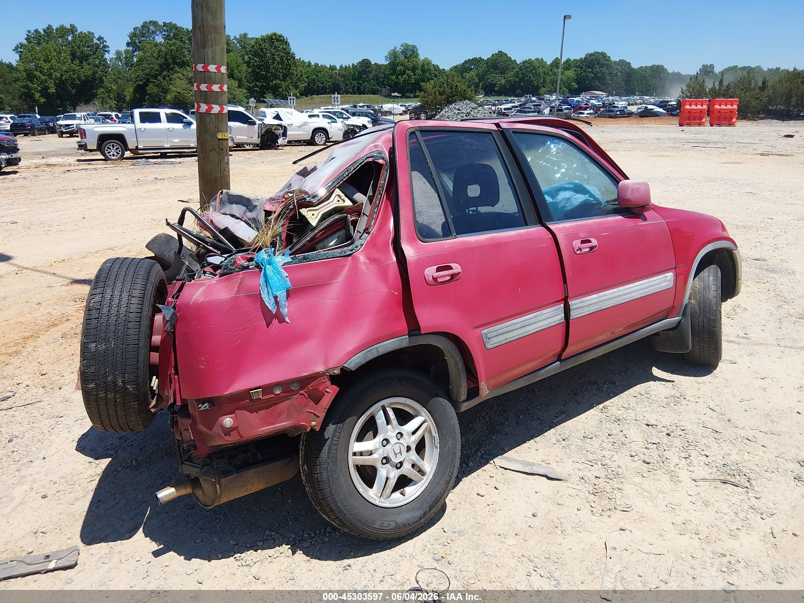 2000 Honda Cr-v Ex Red vin: JHLRD1869YC024398
