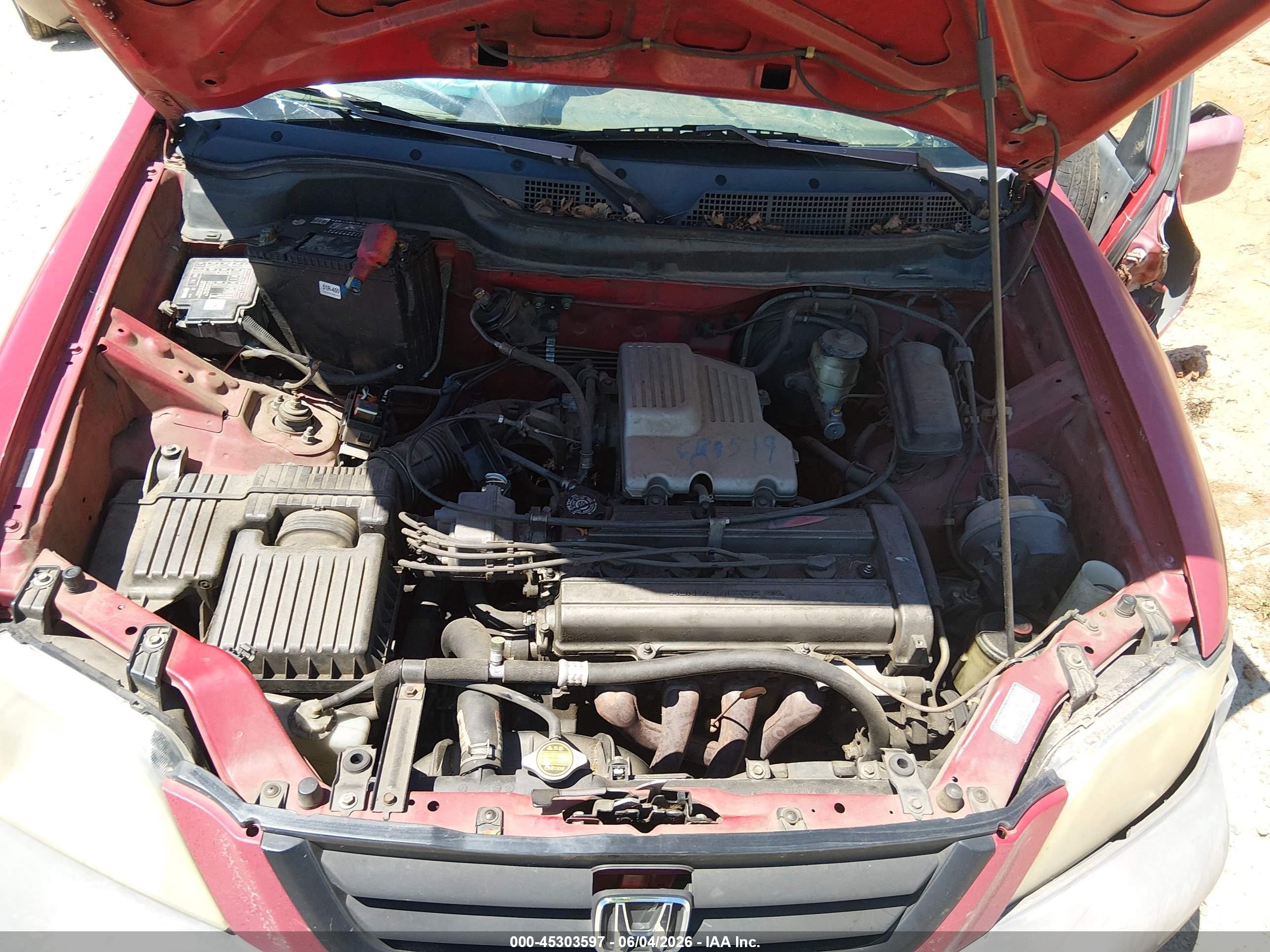 2000 Honda Cr-v Ex Red vin: JHLRD1869YC024398