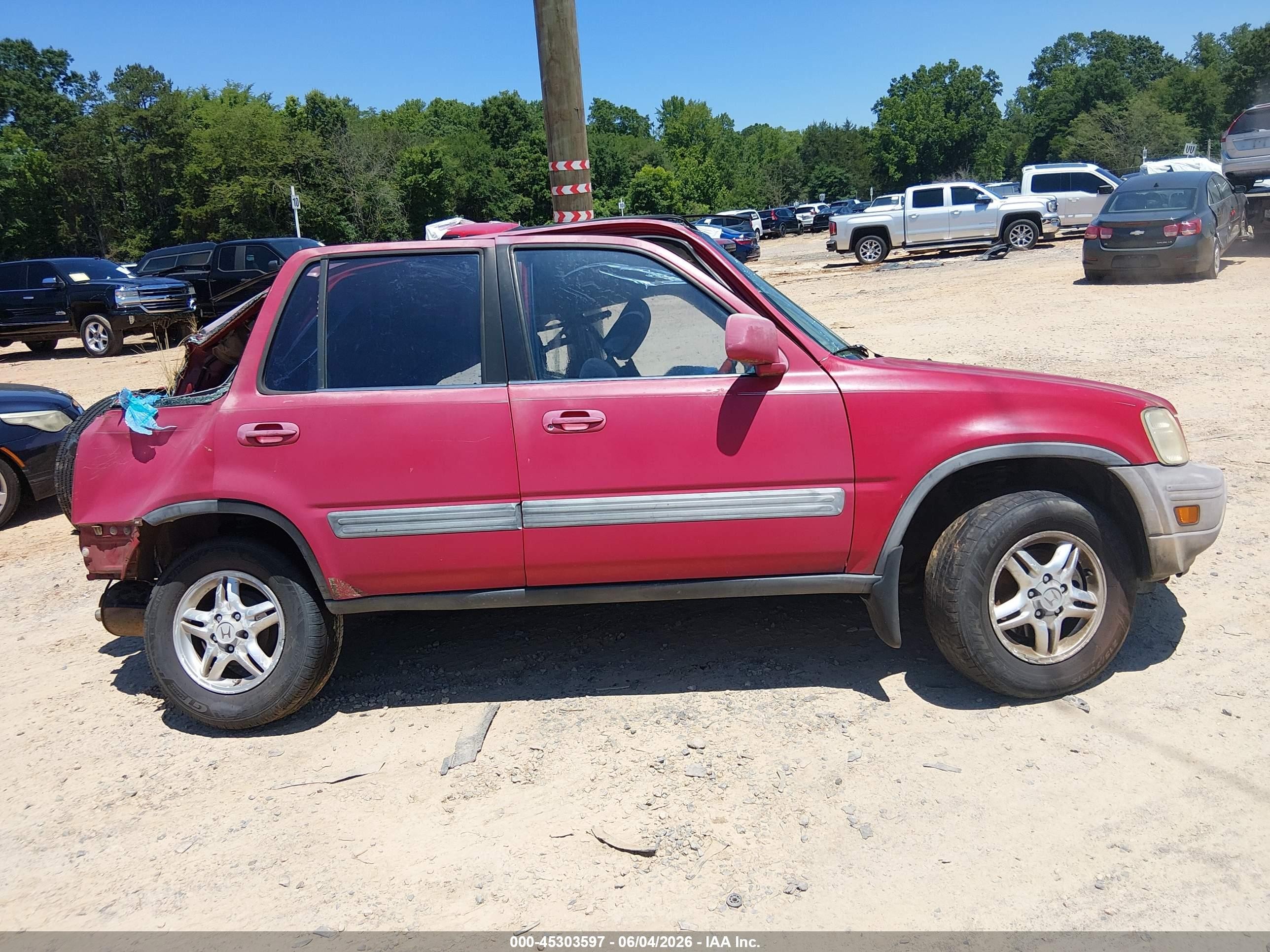 2000 Honda Cr-v Ex Red vin: JHLRD1869YC024398
