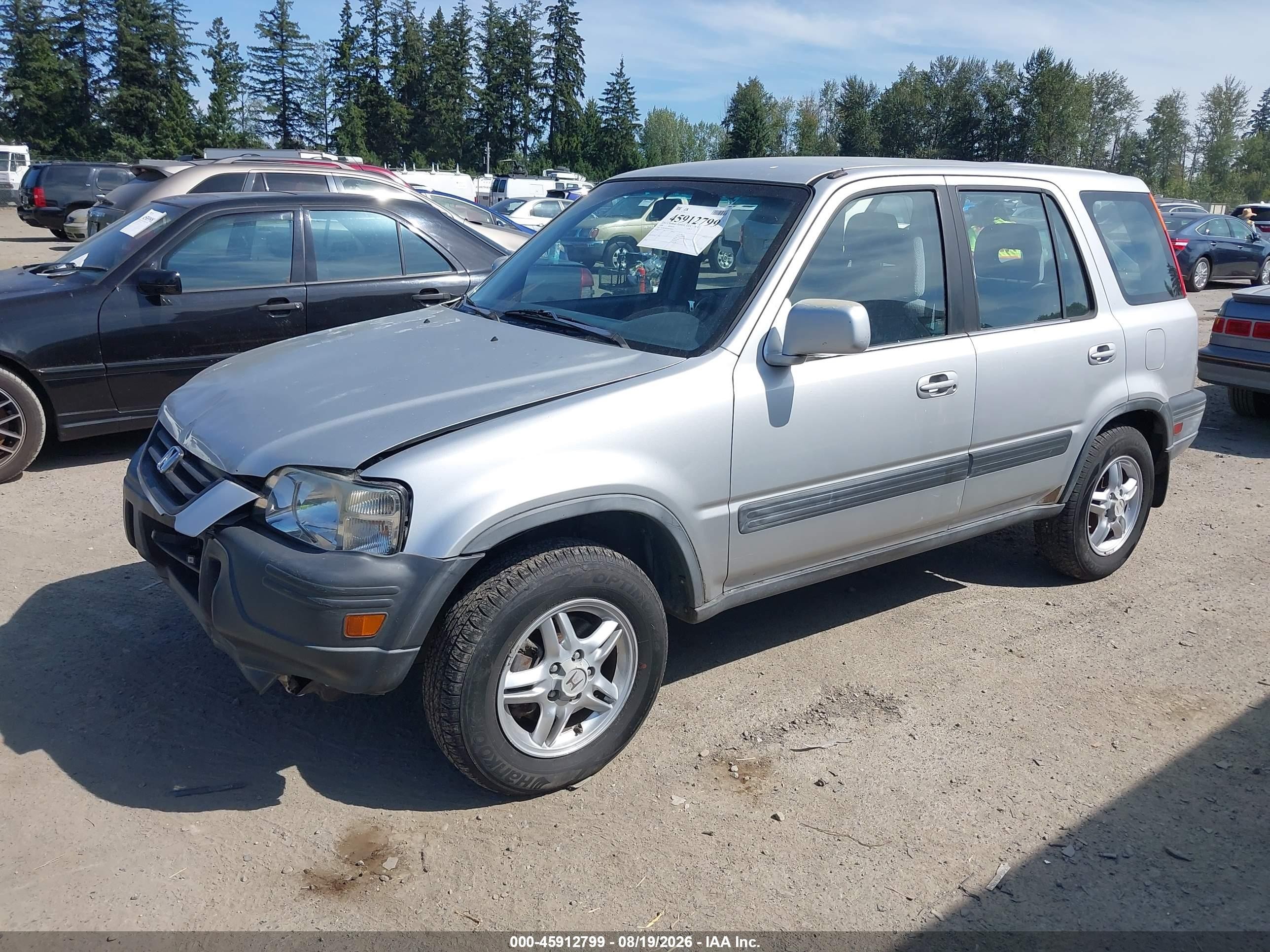 1998 Honda Cr-v Ex Silver vin: JHLRD186XWC034225