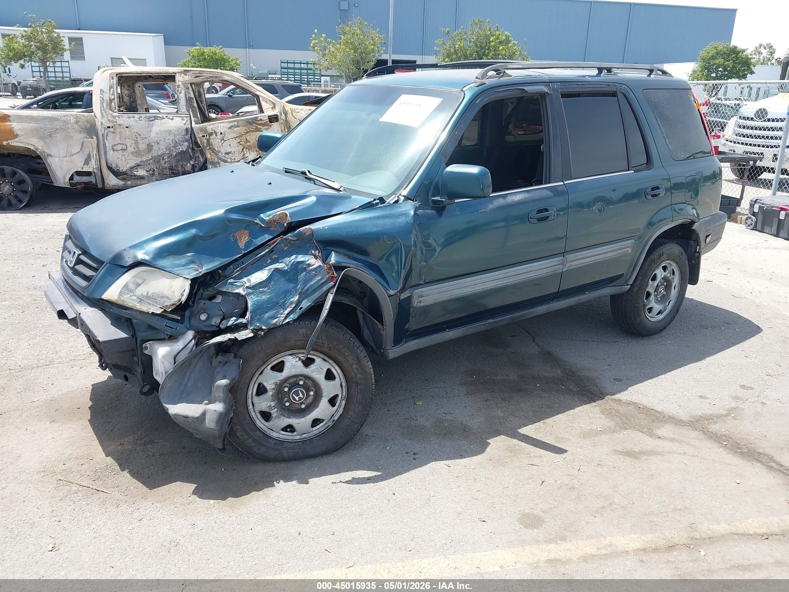 1998 Honda Cr-v Ex Green vin: JHLRD186XWC070528