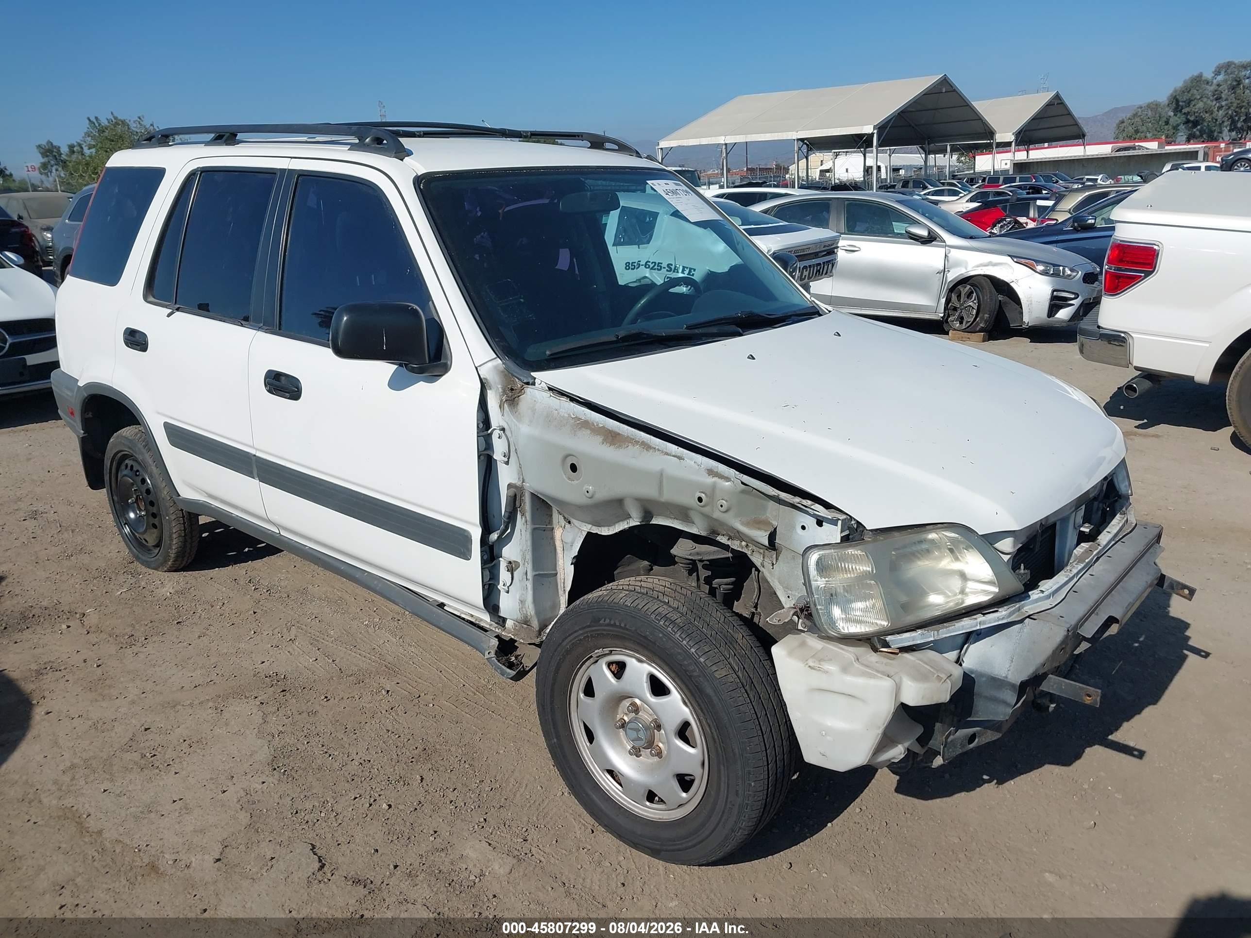 1999 Honda Cr-v Lx White vin: JHLRD2841XC010076