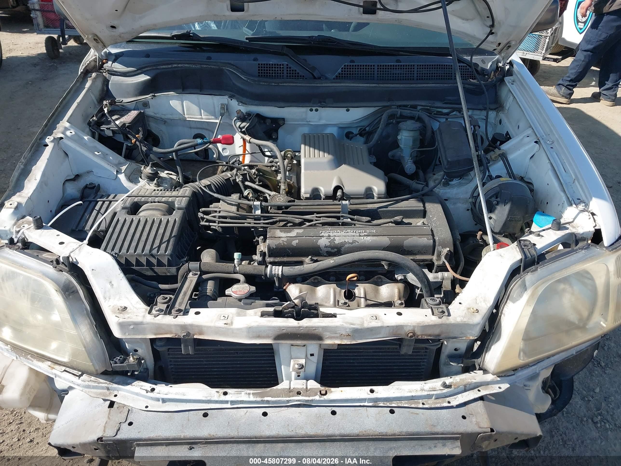 1999 Honda Cr-v Lx White vin: JHLRD2841XC010076