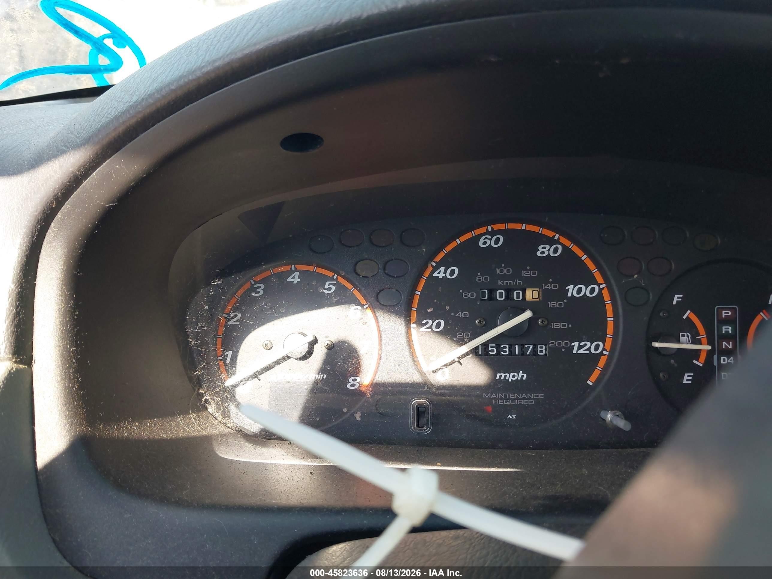 1998 Honda Cr-v Lx Blue vin: JHLRD2842WC013583