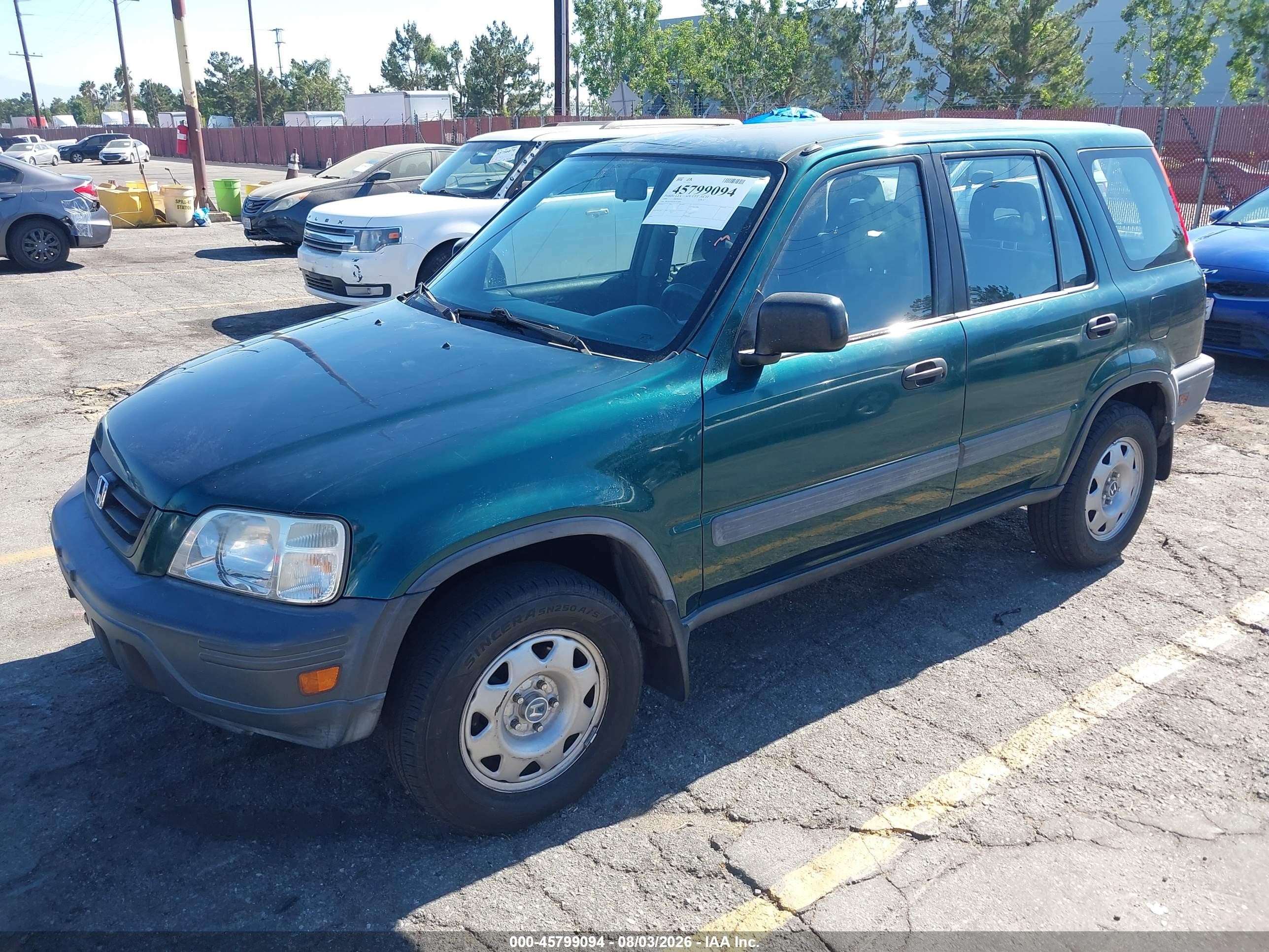 1999 Honda Cr-v Lx Green vin: JHLRD2842XC014086