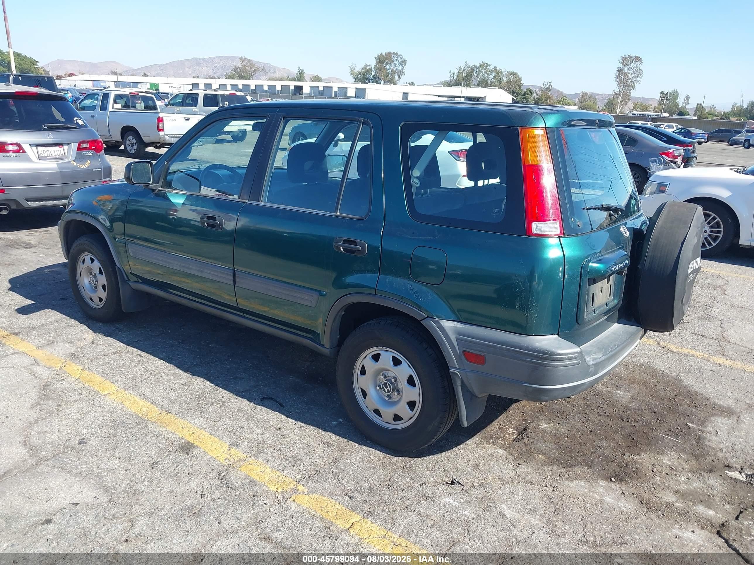 1999 Honda Cr-v Lx Green vin: JHLRD2842XC014086
