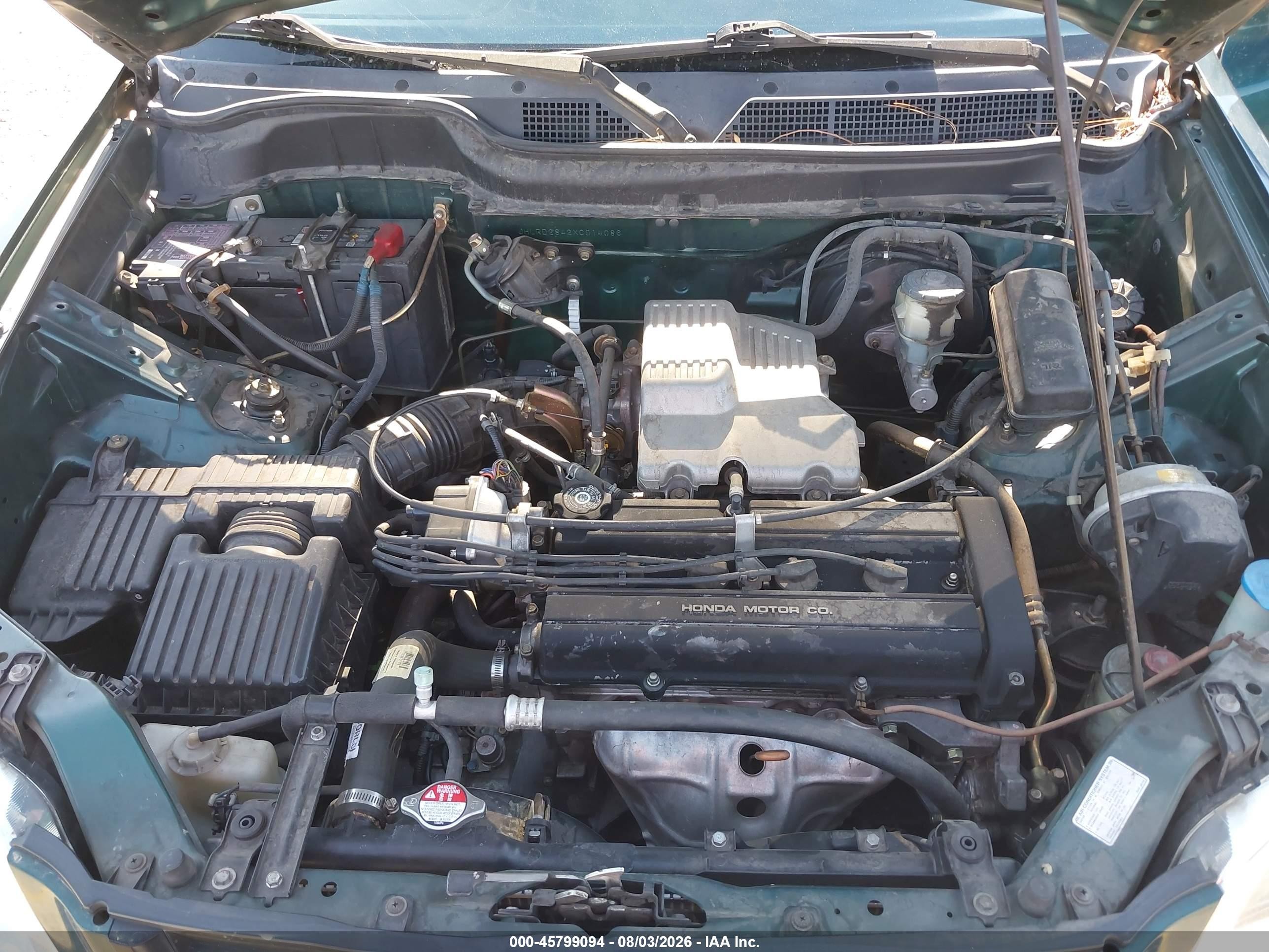 1999 Honda Cr-v Lx Green vin: JHLRD2842XC014086