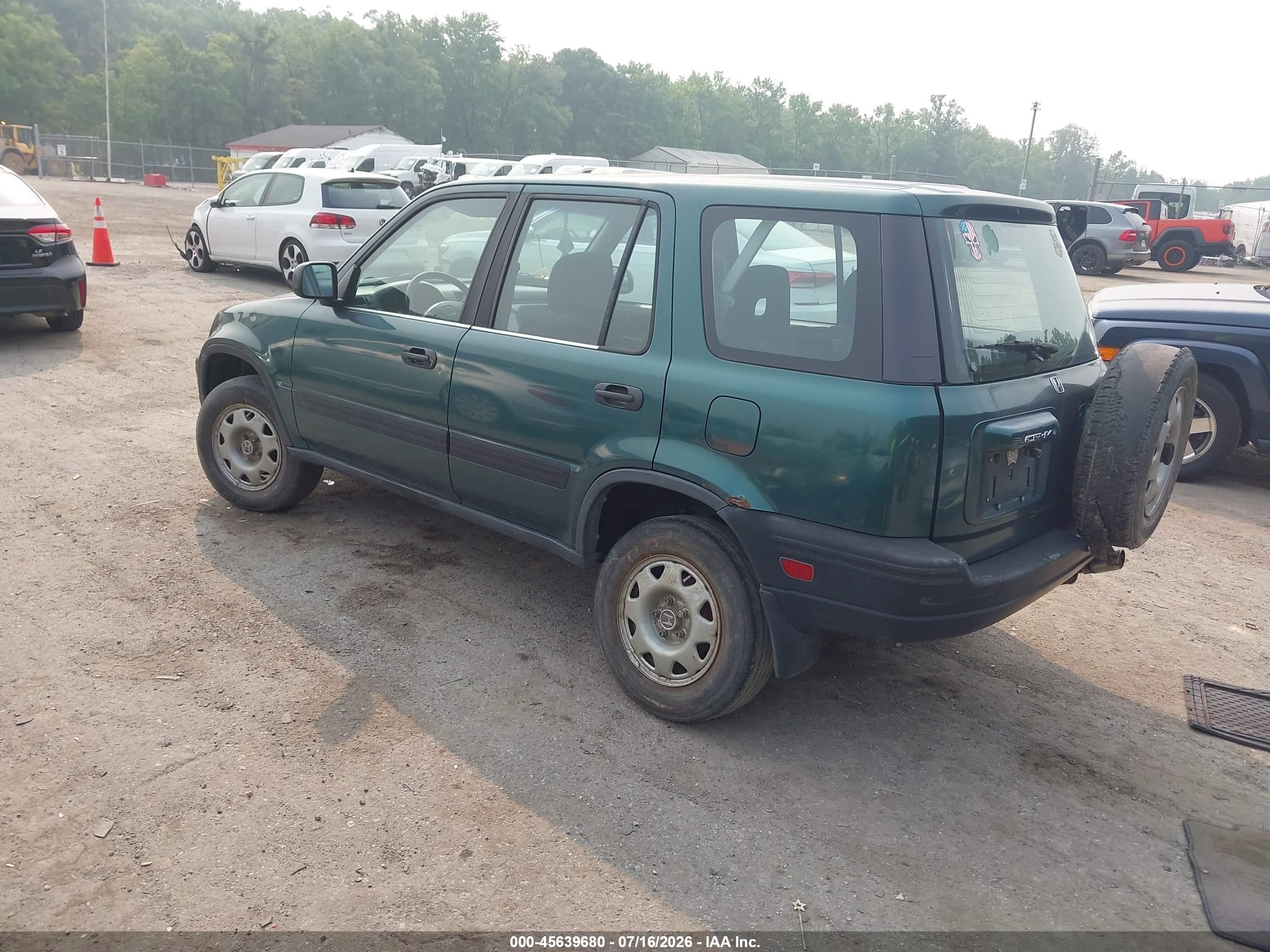 1999 Honda Cr-v Lx Green vin: JHLRD2844XC019256
