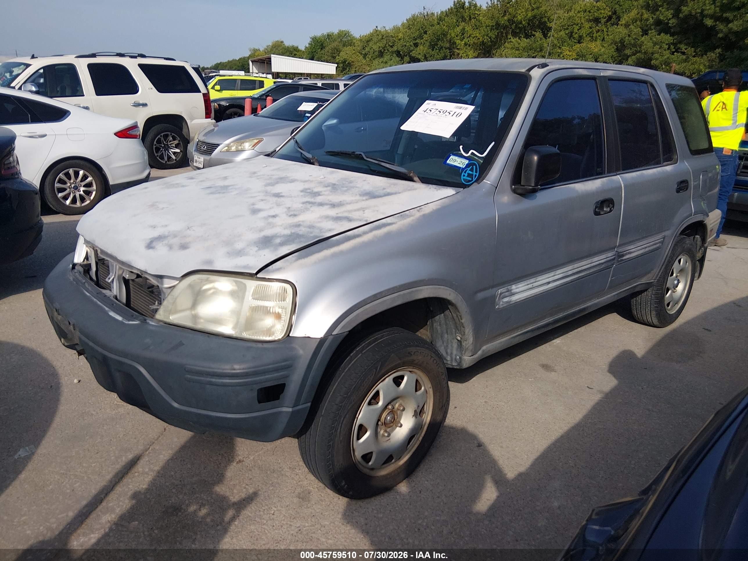 2001 Honda Cr-v Lx Silver vin: JHLRD28451S018677