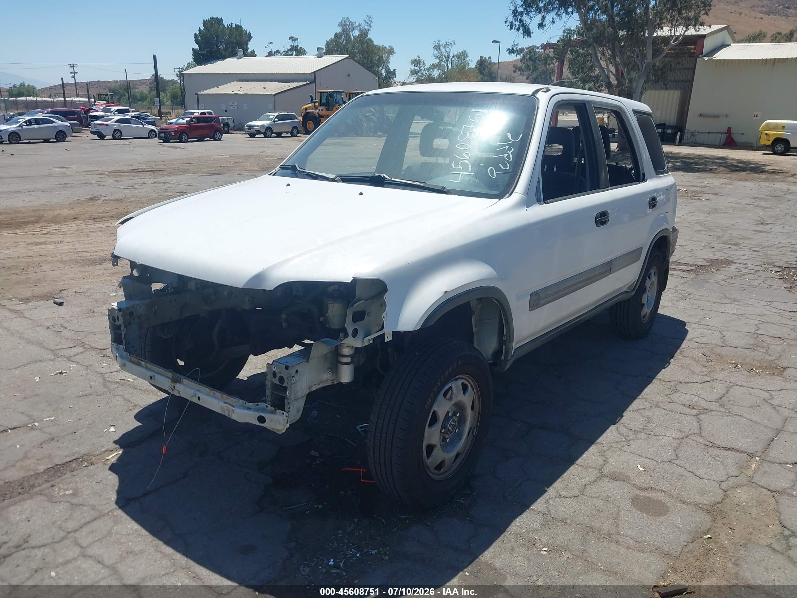 2000 Honda Cr-v Lx White vin: JHLRD2846YC010348