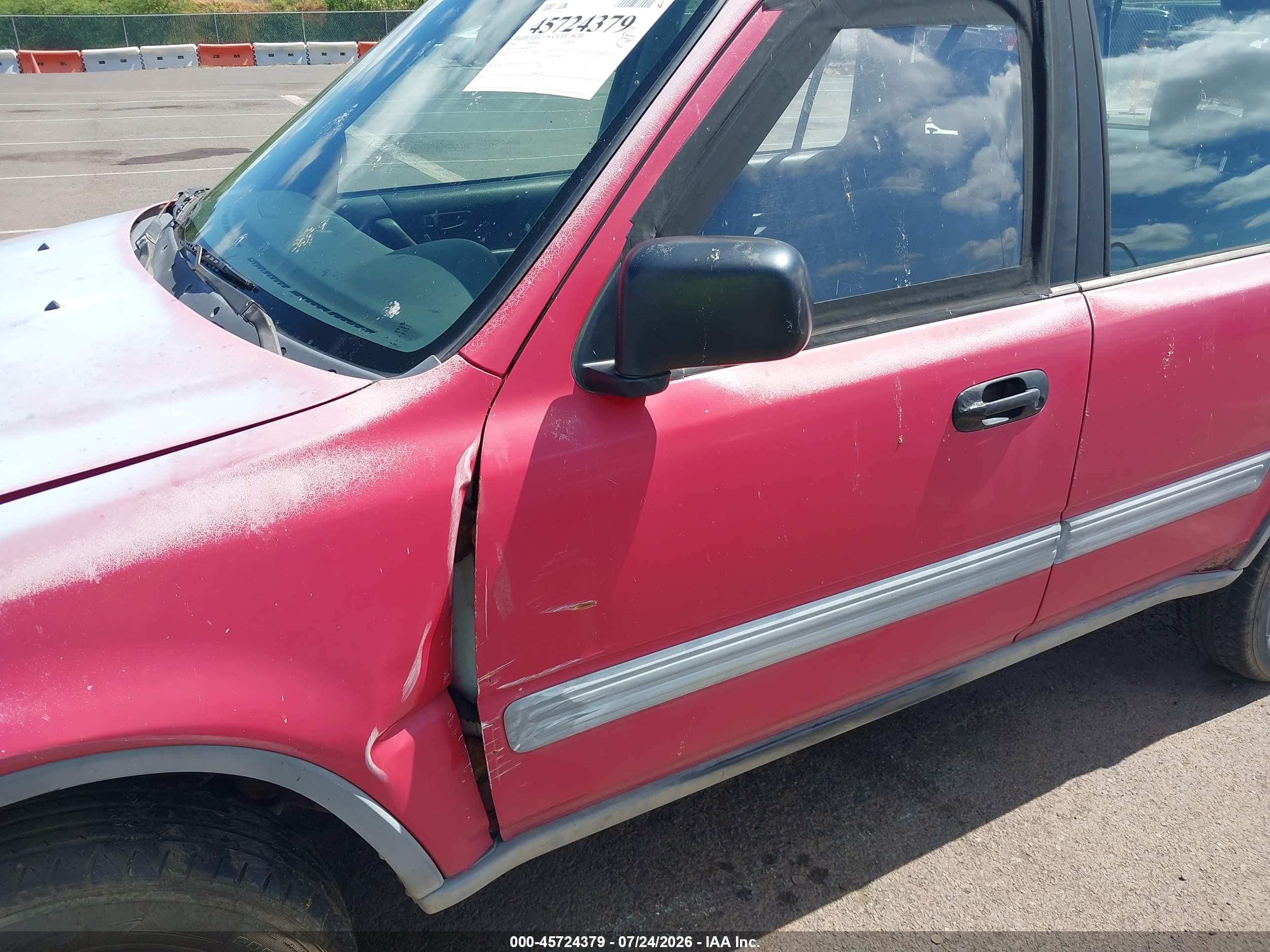2000 Honda Cr-v Lx Red vin: JHLRD2846YS007357