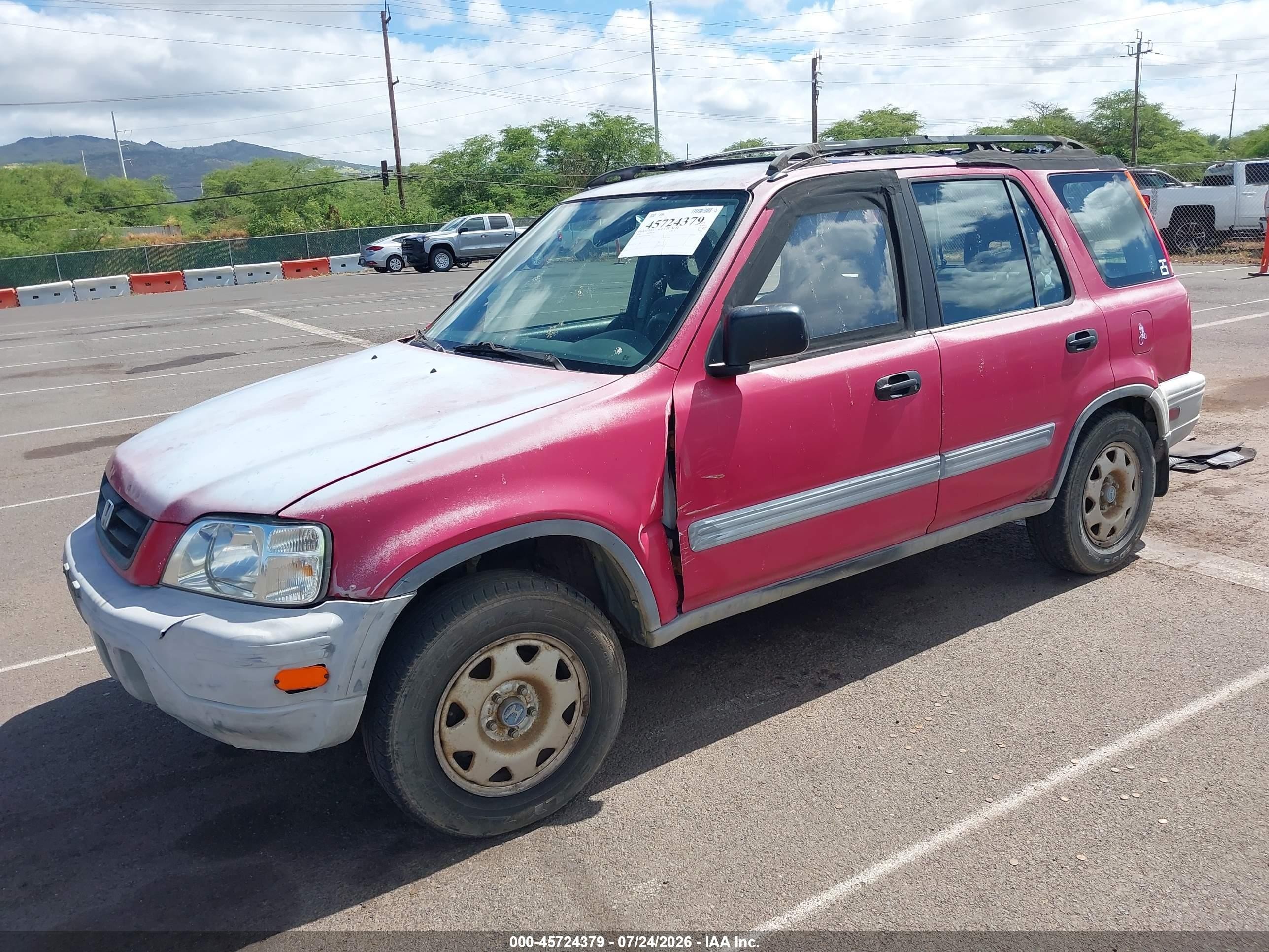 2000 Honda Cr-v Lx Red vin: JHLRD2846YS007357