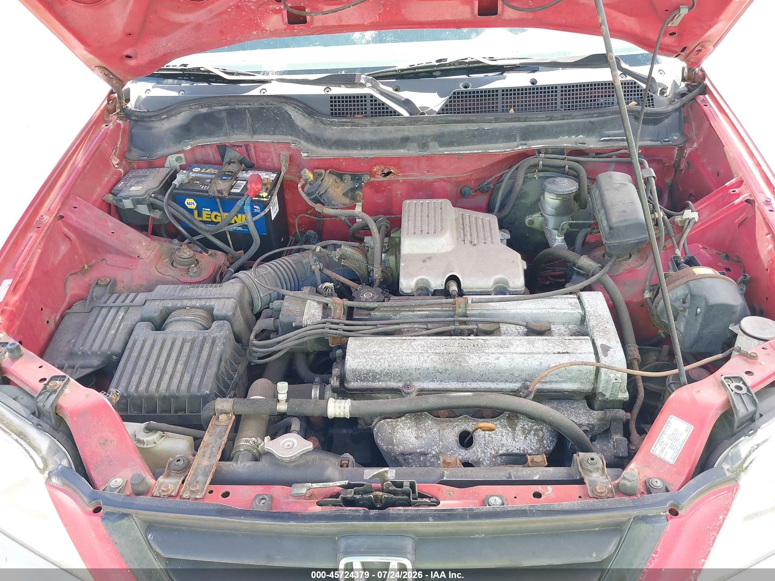 2000 Honda Cr-v Lx Red vin: JHLRD2846YS007357