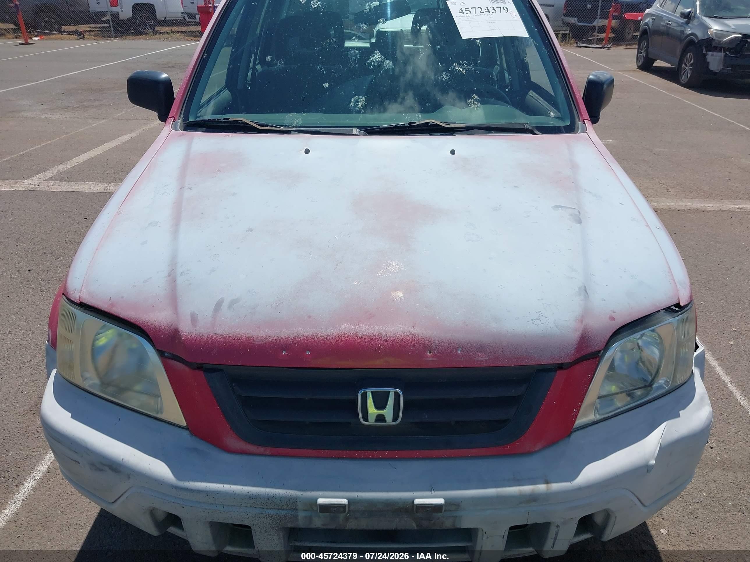 2000 Honda Cr-v Lx Red vin: JHLRD2846YS007357