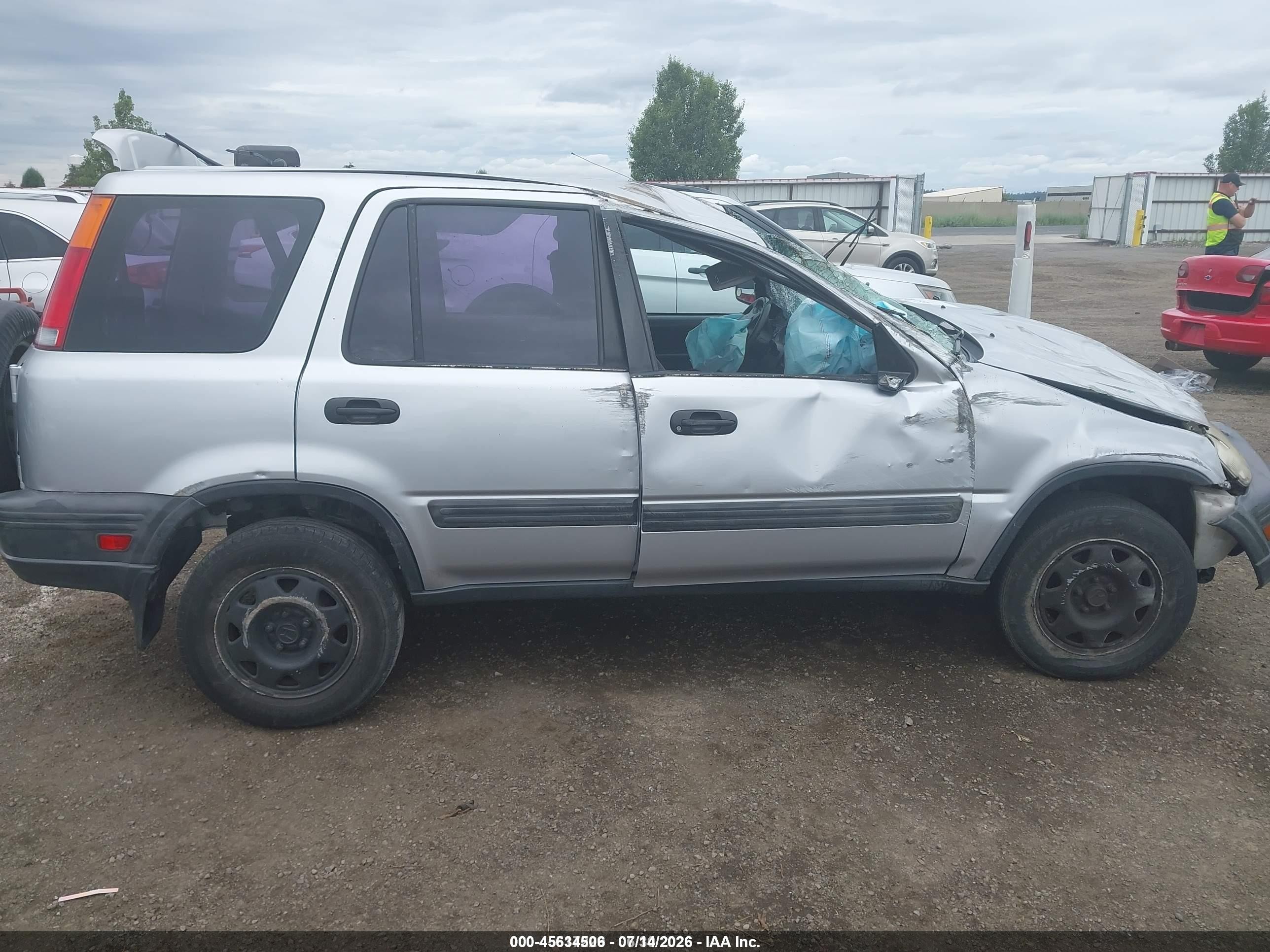 2001 Honda Cr-v Lx Silver vin: JHLRD28471C005682