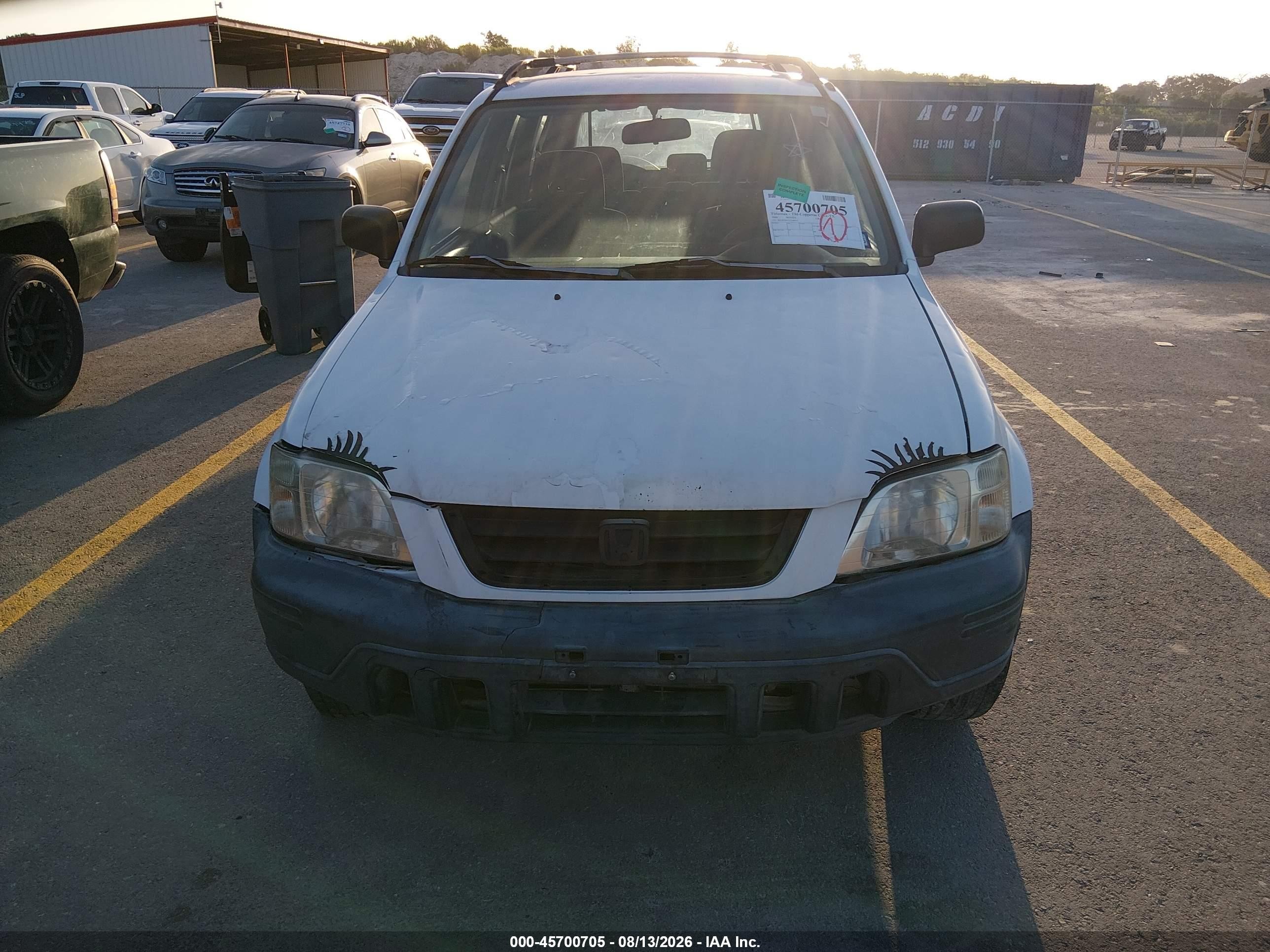 2000 Honda Cr-v Lx White vin: JHLRD2847YC008754