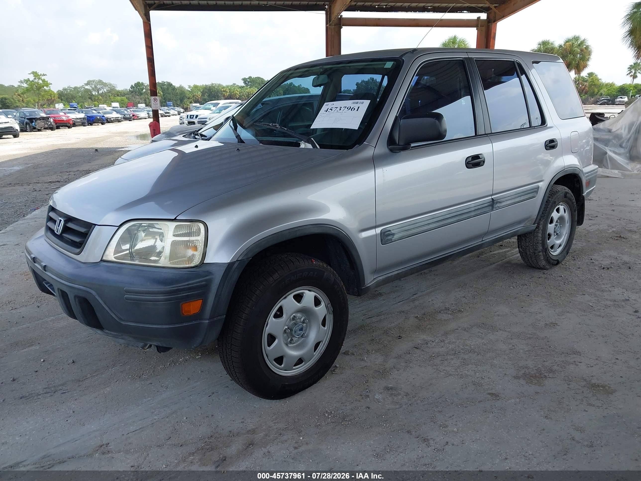 2001 Honda Cr-v Lx Silver vin: JHLRD28481S013473