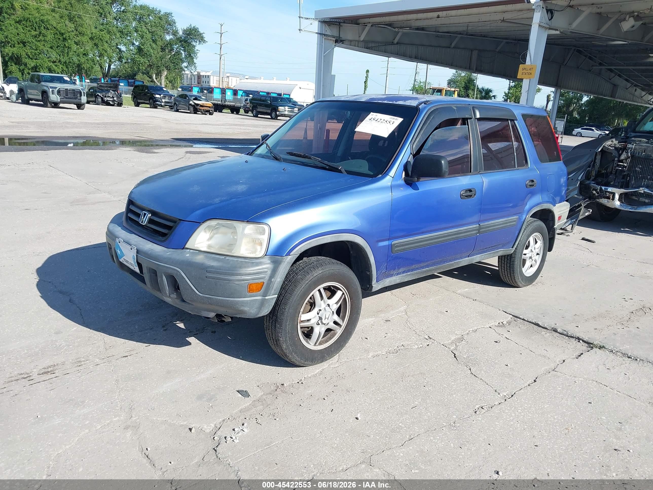 2001 Honda Cr-v Lx Blue vin: JHLRD28491C005246