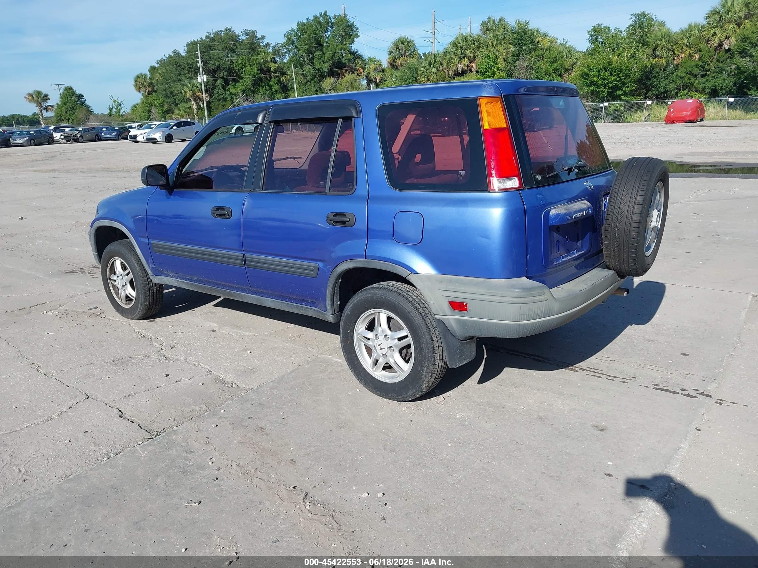 2001 Honda Cr-v Lx Blue vin: JHLRD28491C005246